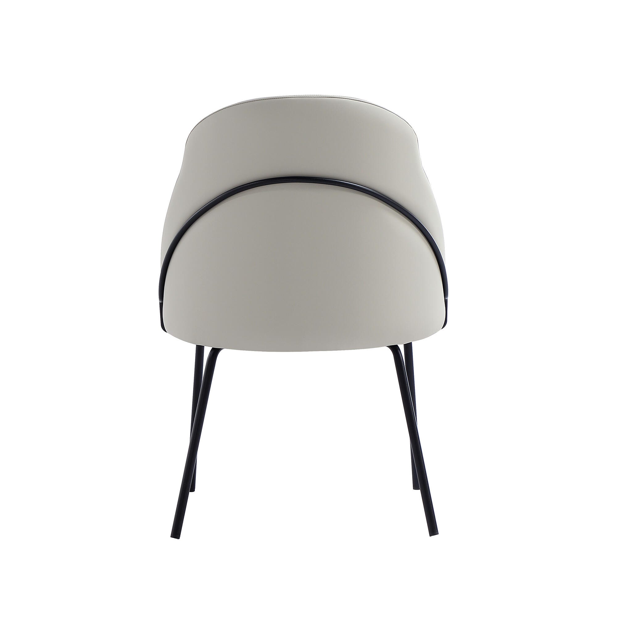 Manhattan Comfort Gracie Dining Chair, Stone/Black, large