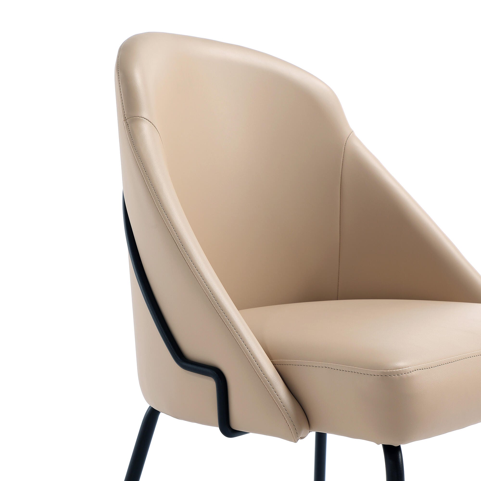 Manhattan Comfort Gracie Dining Chair, Tan/Black, large