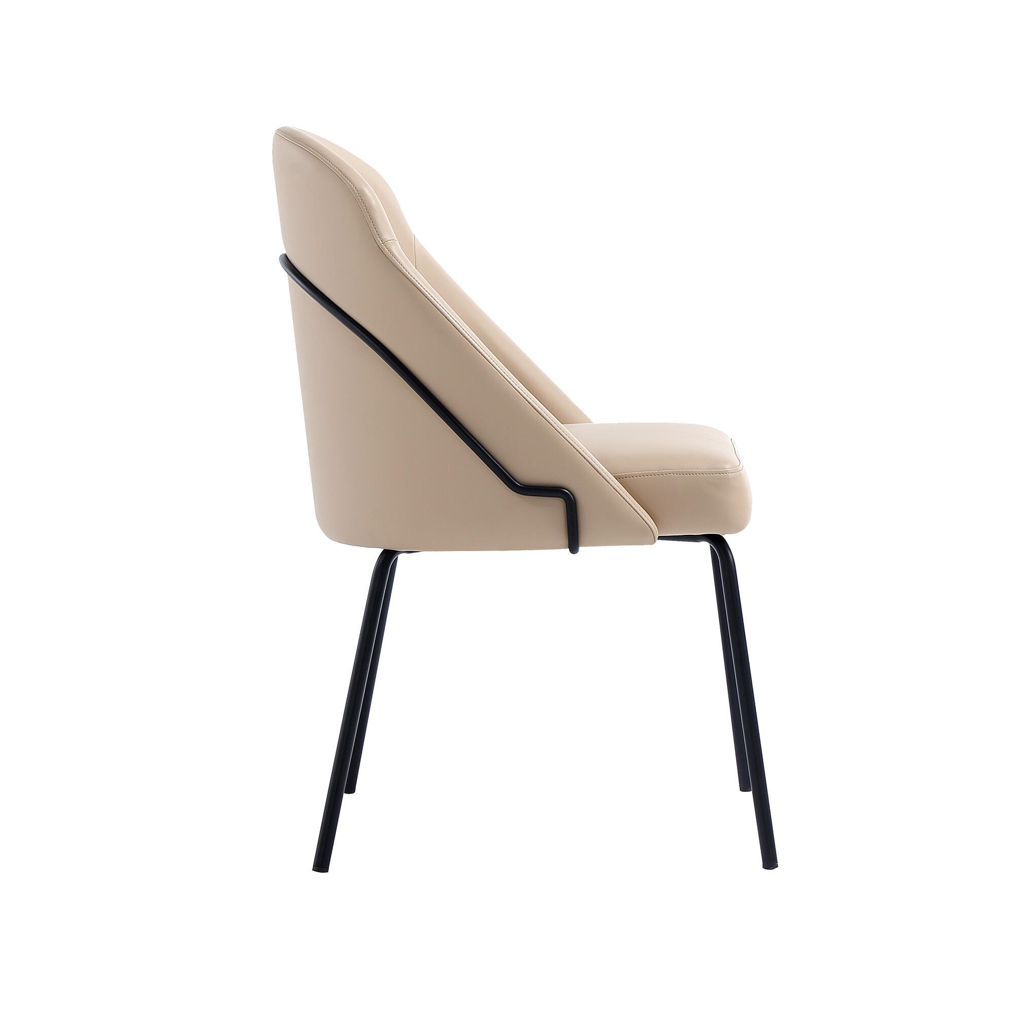 Manhattan Comfort Gracie Dining Chair, Tan/Black, large