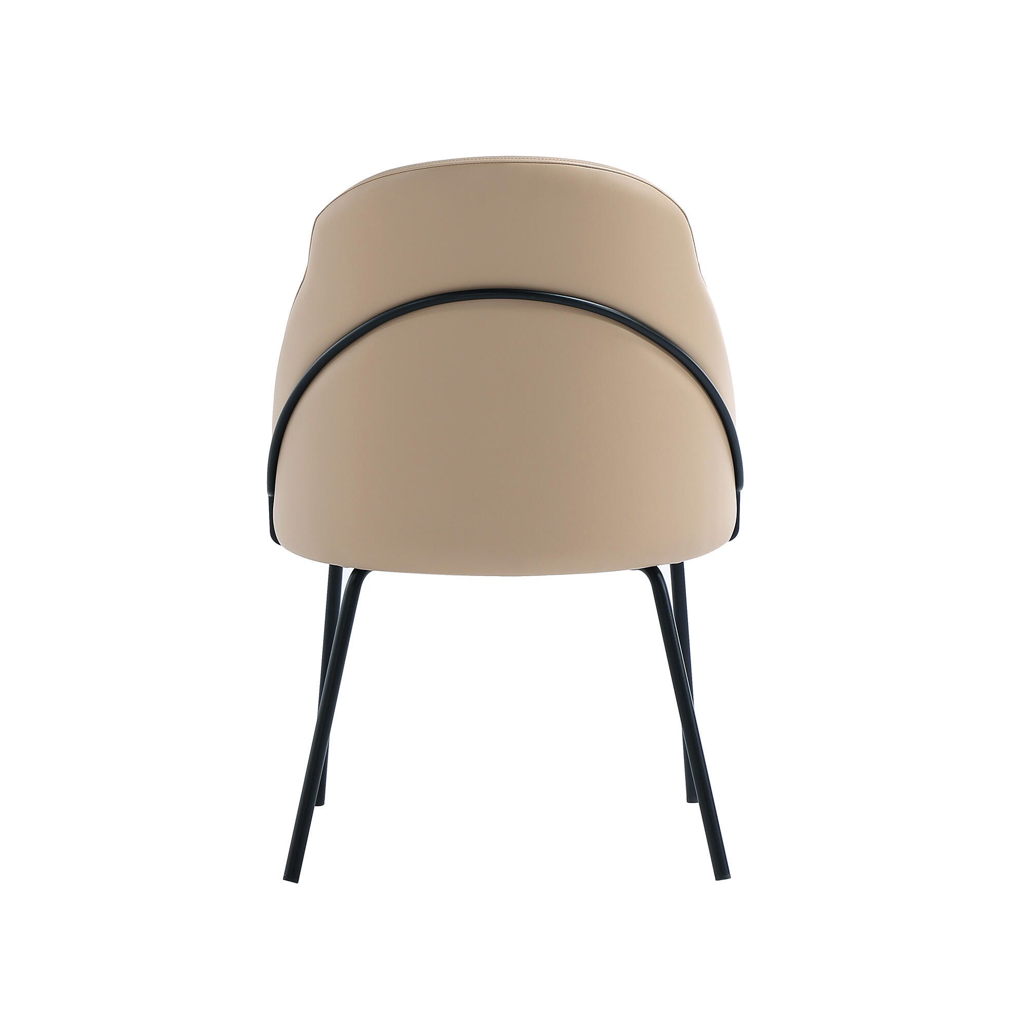 Manhattan Comfort Gracie Dining Chair, Tan/Black, large