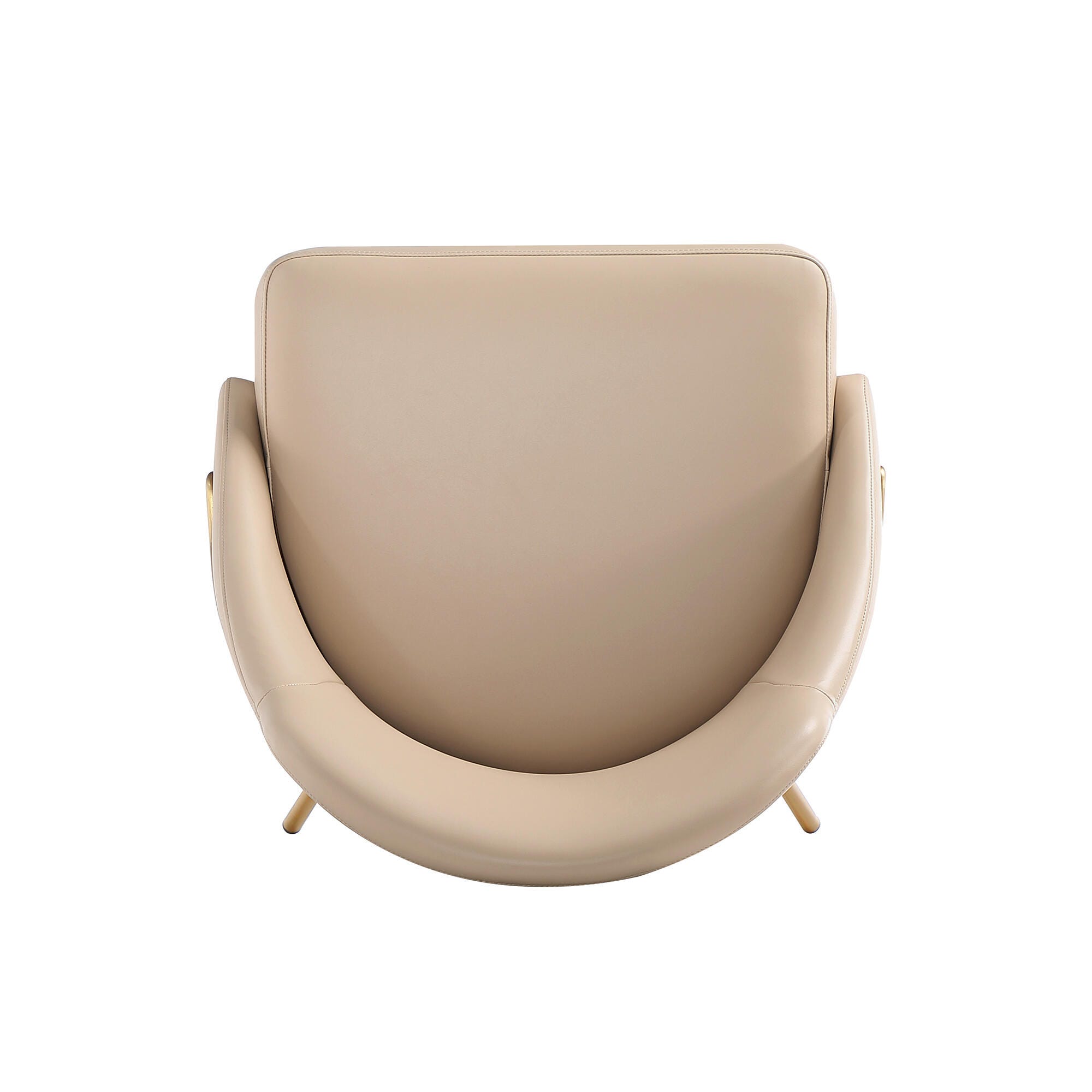 Manhattan Comfort Gracie Dining Chair, Tan/Gold, large
