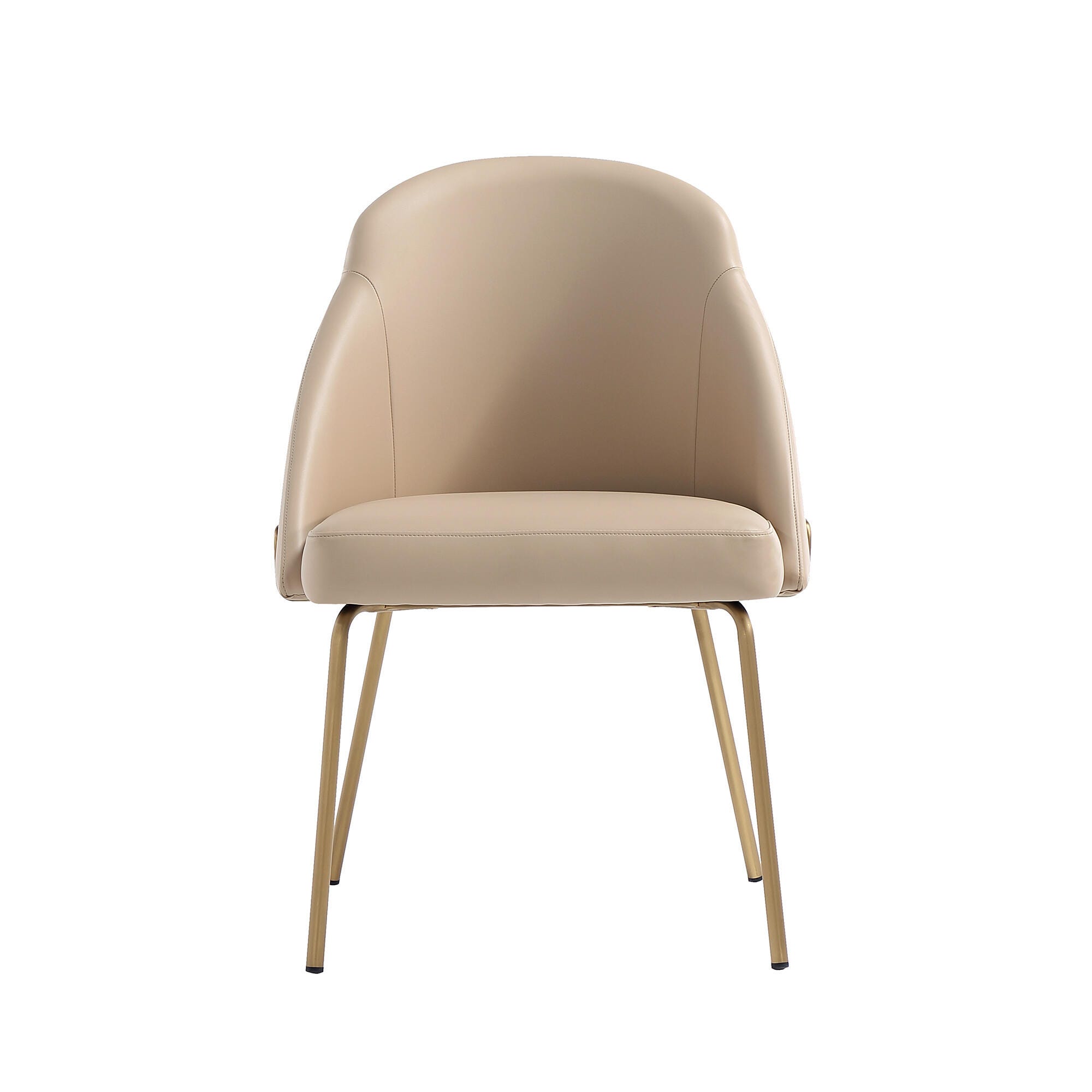 Manhattan Comfort Gracie Dining Chair, Tan/Gold, large