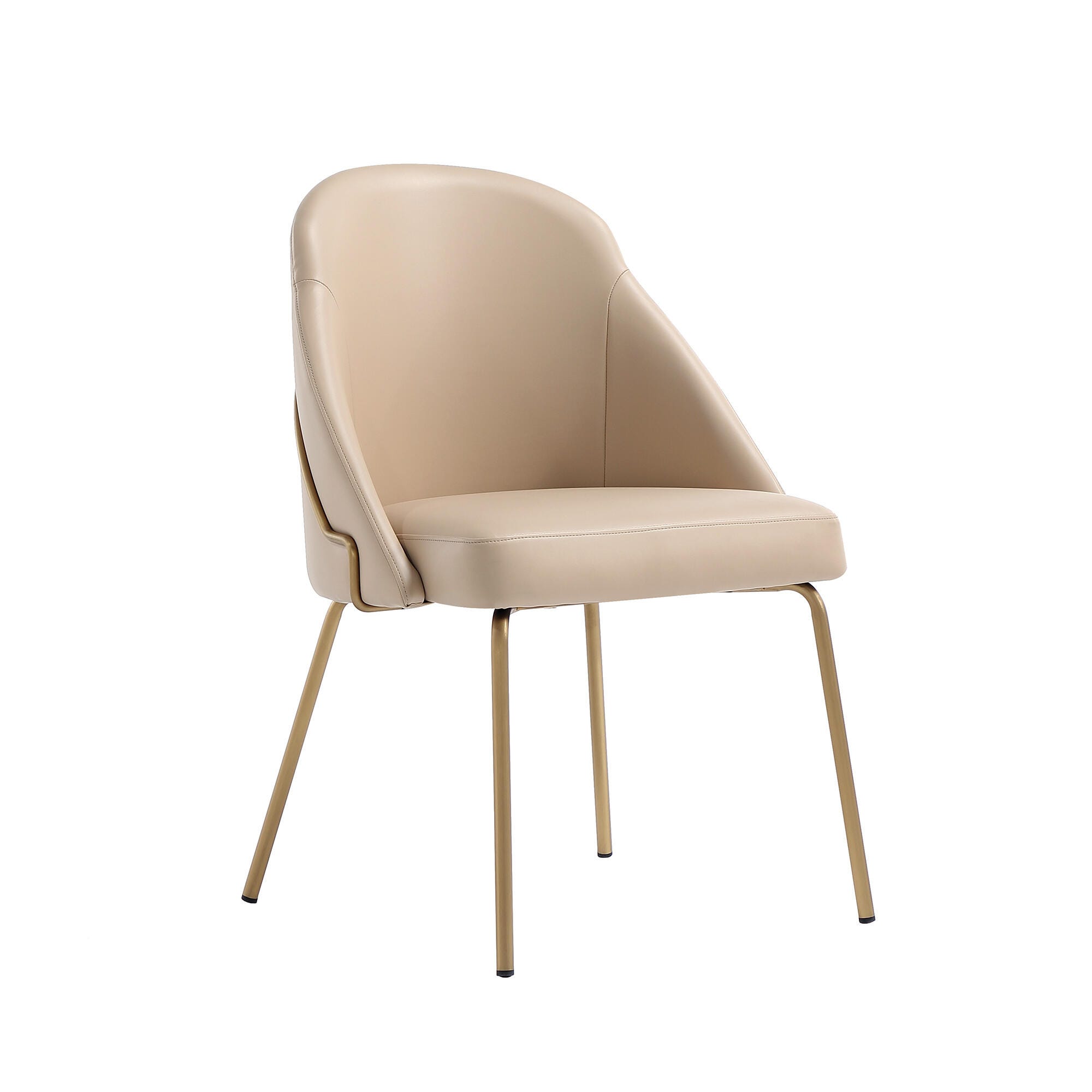 Manhattan Comfort Gracie Dining Chair, Tan/Gold, large