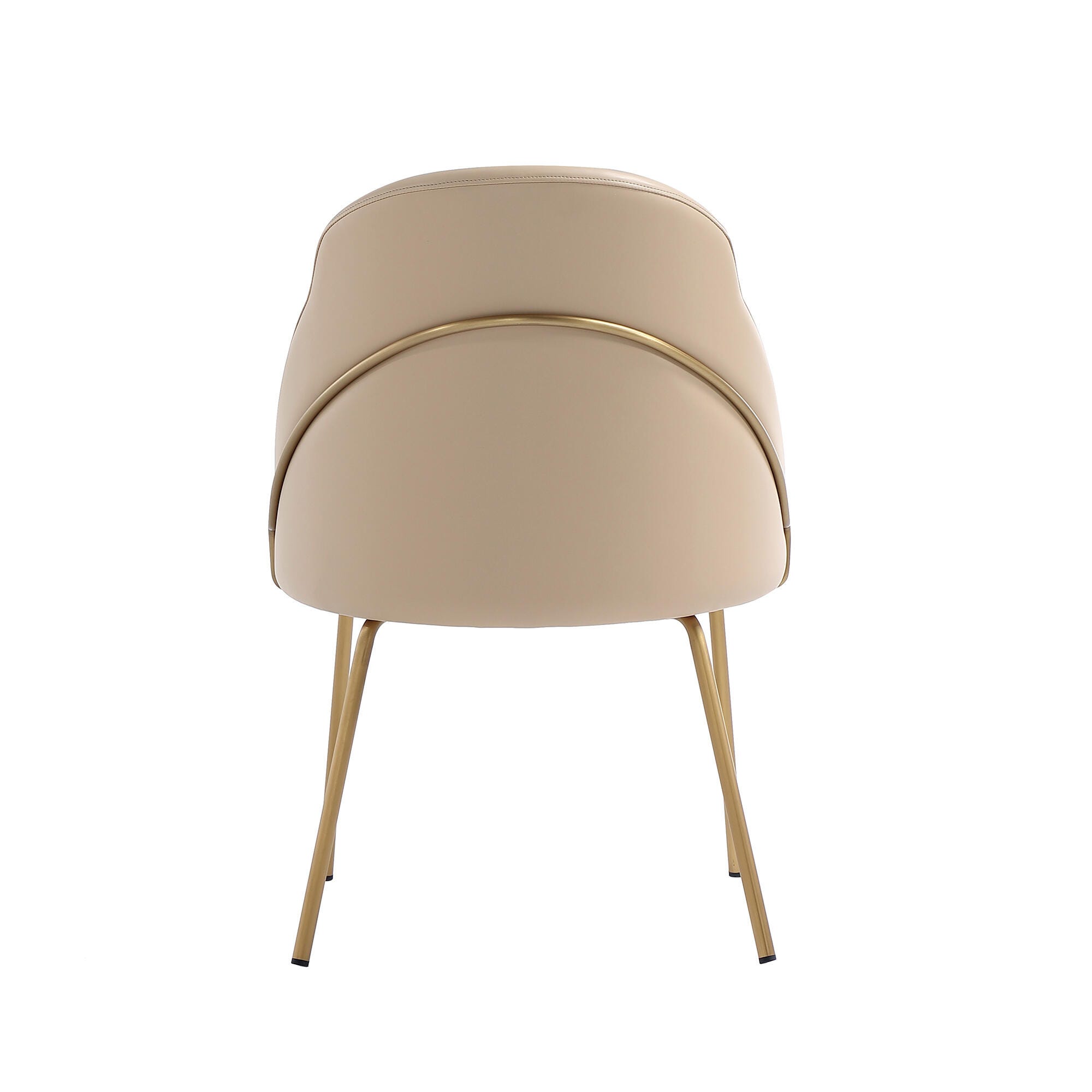 Manhattan Comfort Gracie Dining Chair, Tan/Gold, large