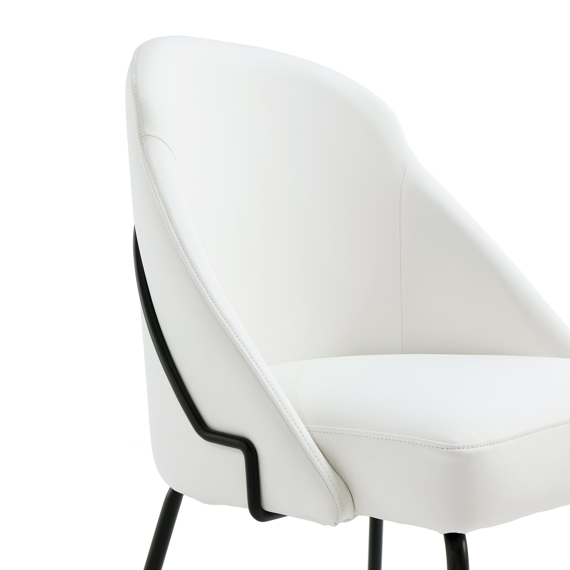 Manhattan Comfort Gracie Dining Chair, White/Black, large