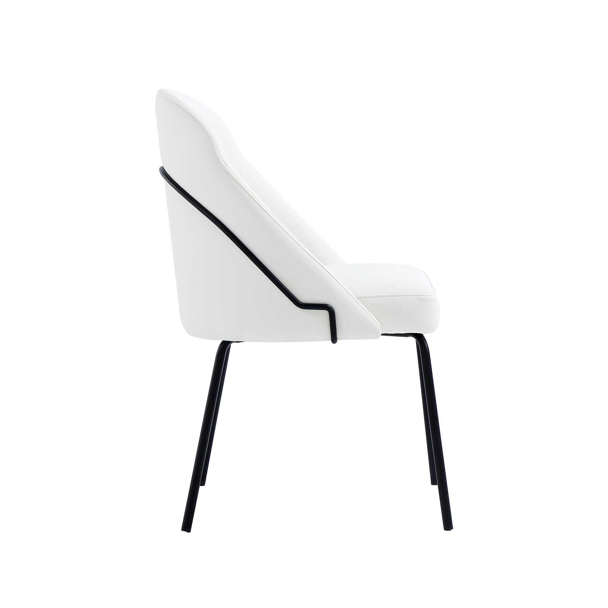 Manhattan Comfort Gracie Dining Chair, White/Black, large
