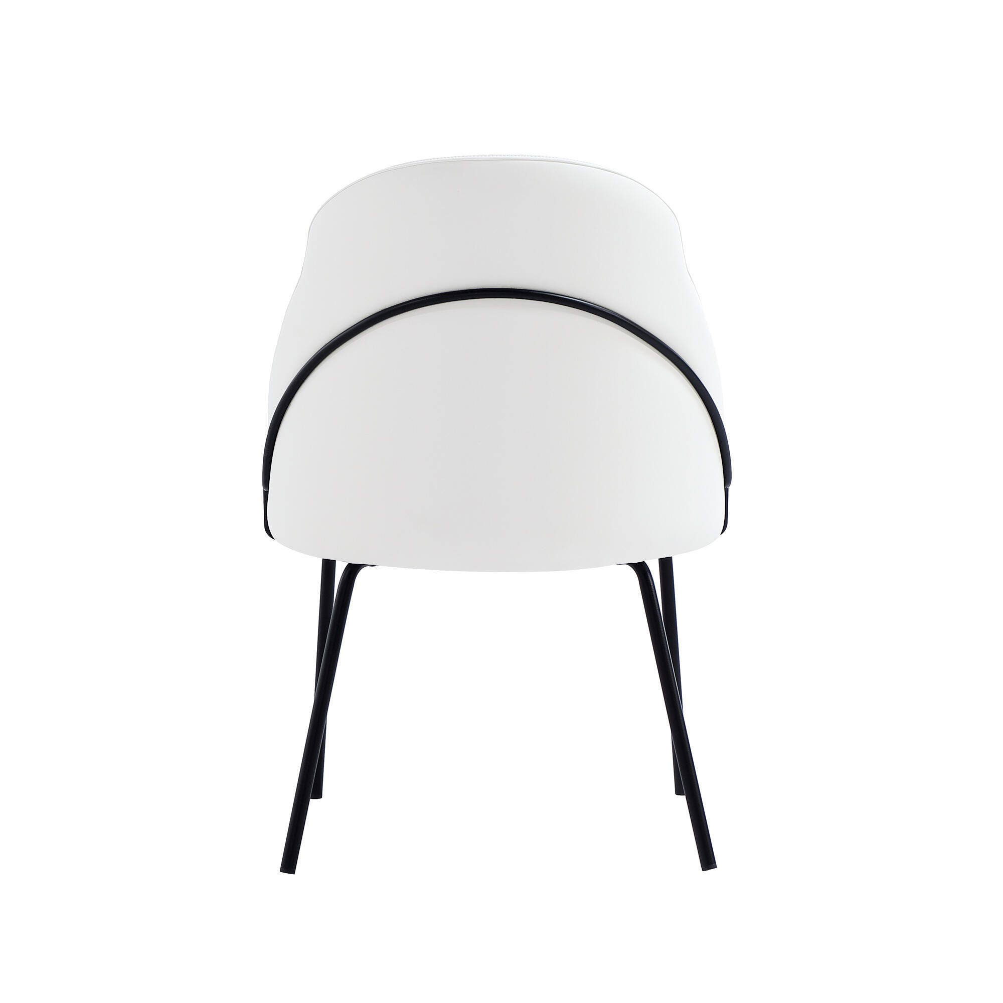 Manhattan Comfort Gracie Dining Chair, White/Black, large