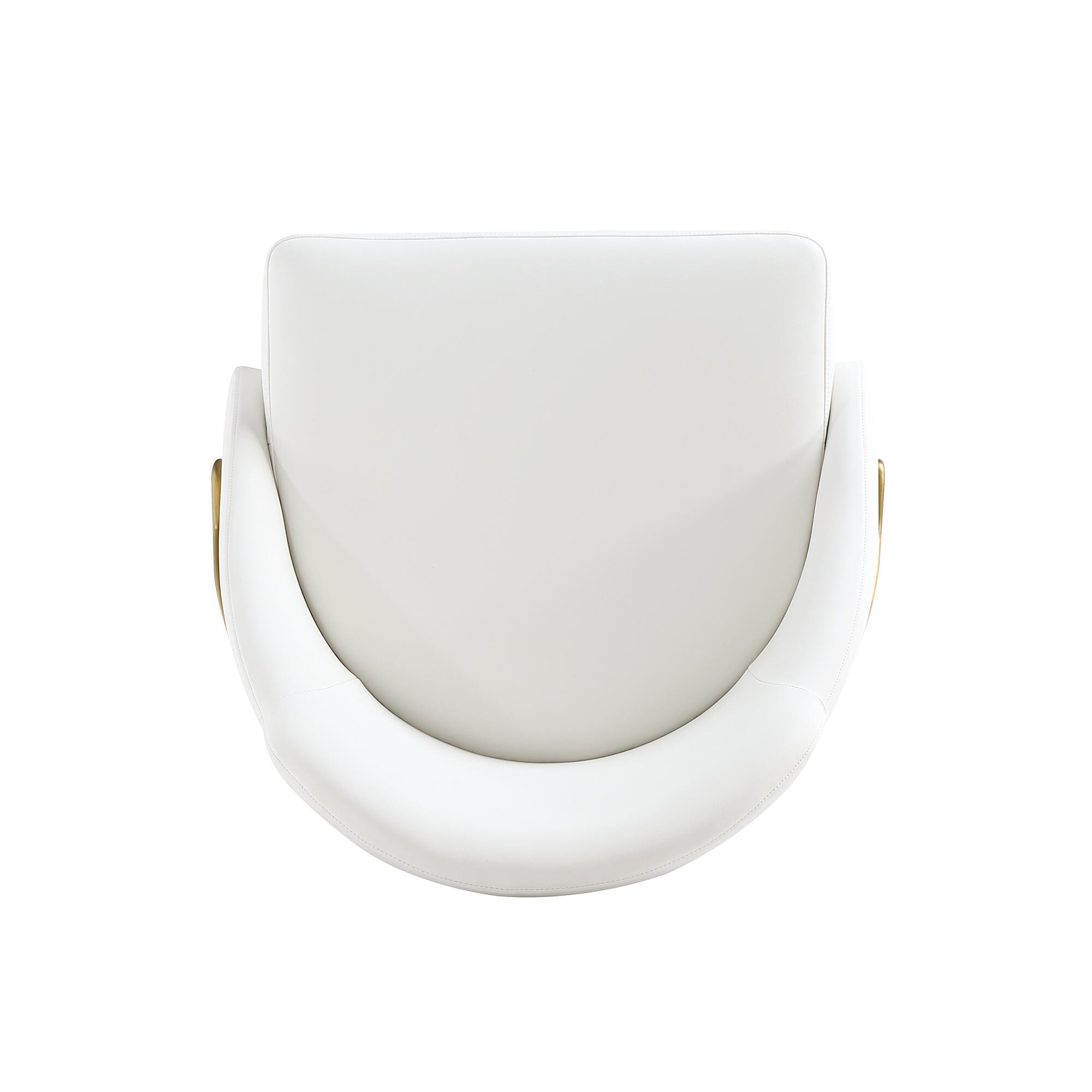 Manhattan Comfort Gracie Dining Chair, White/Gold, large