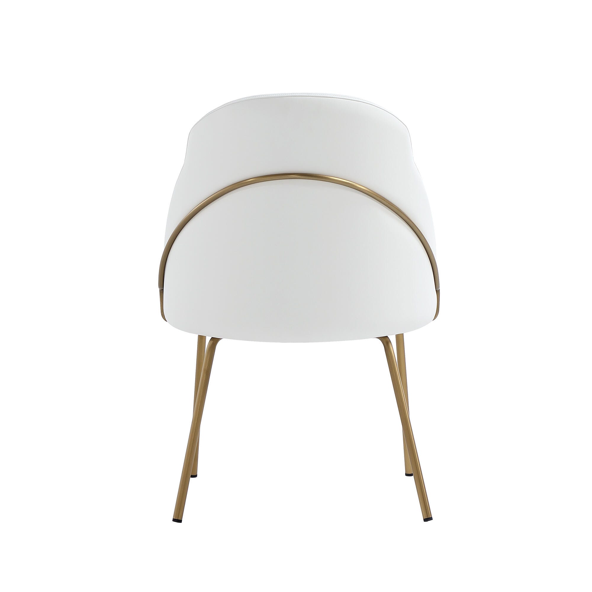 Manhattan Comfort Gracie Dining Chair, White/Gold, large