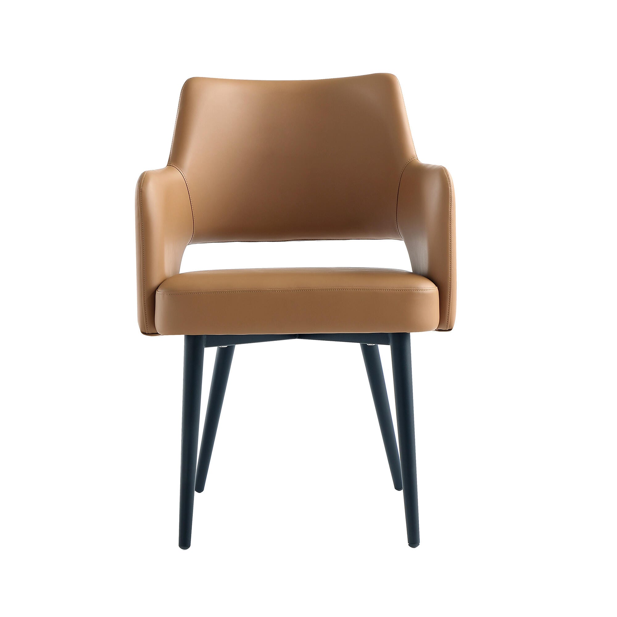 Manhattan Comfort Tremont Dining Arm Chair, Saddle, large