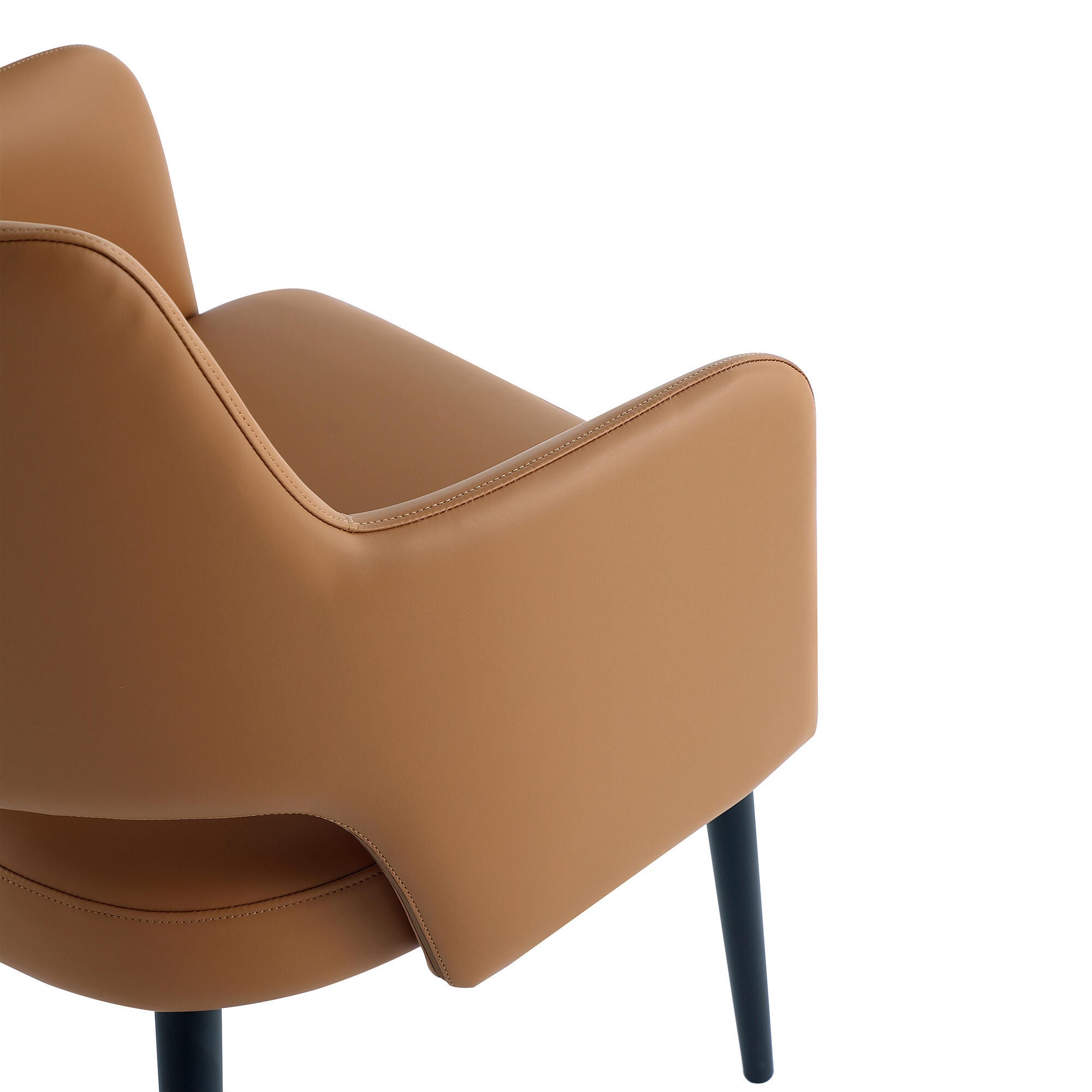 Manhattan Comfort Tremont Dining Arm Chair, Saddle, large