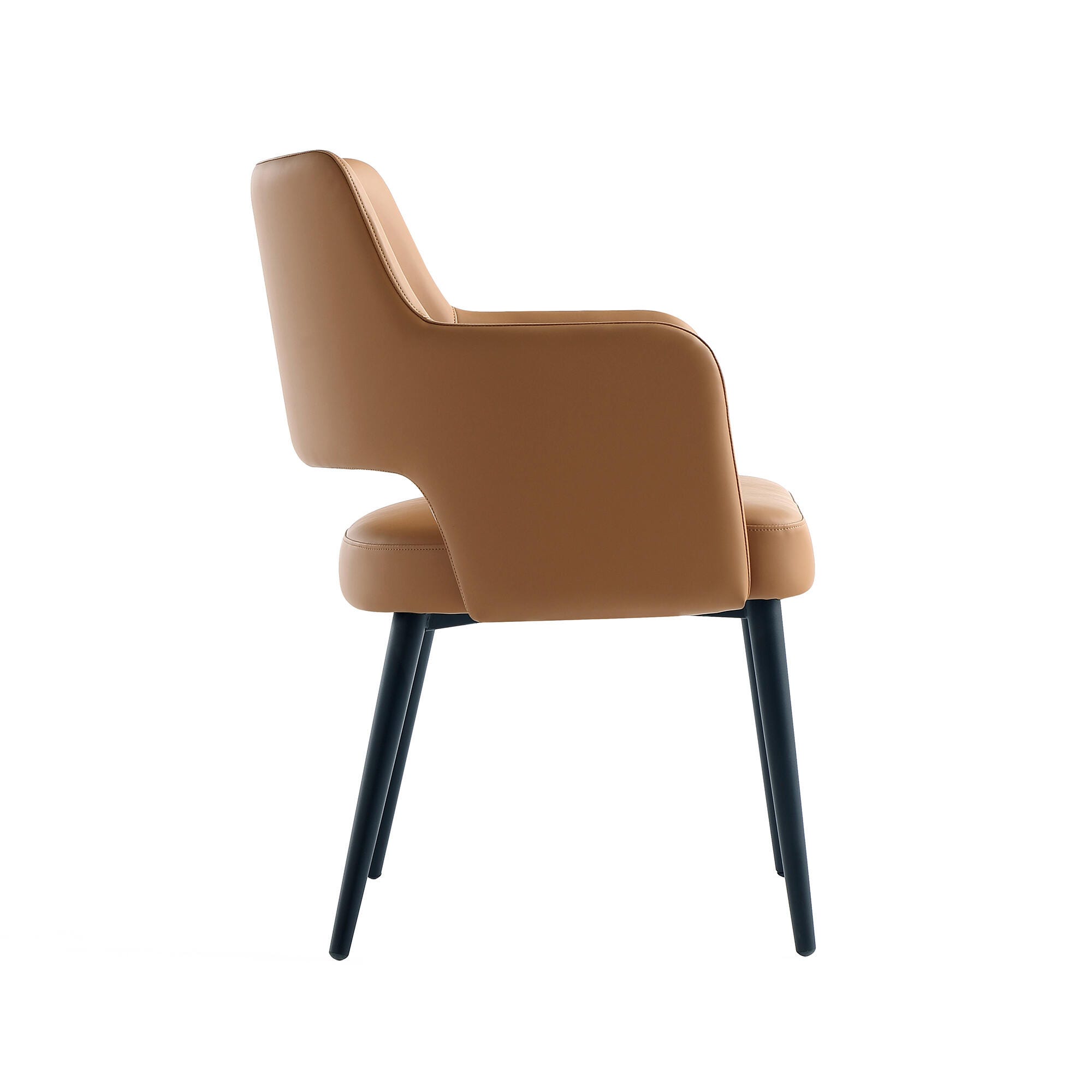 Manhattan Comfort Tremont Dining Arm Chair, Saddle, large