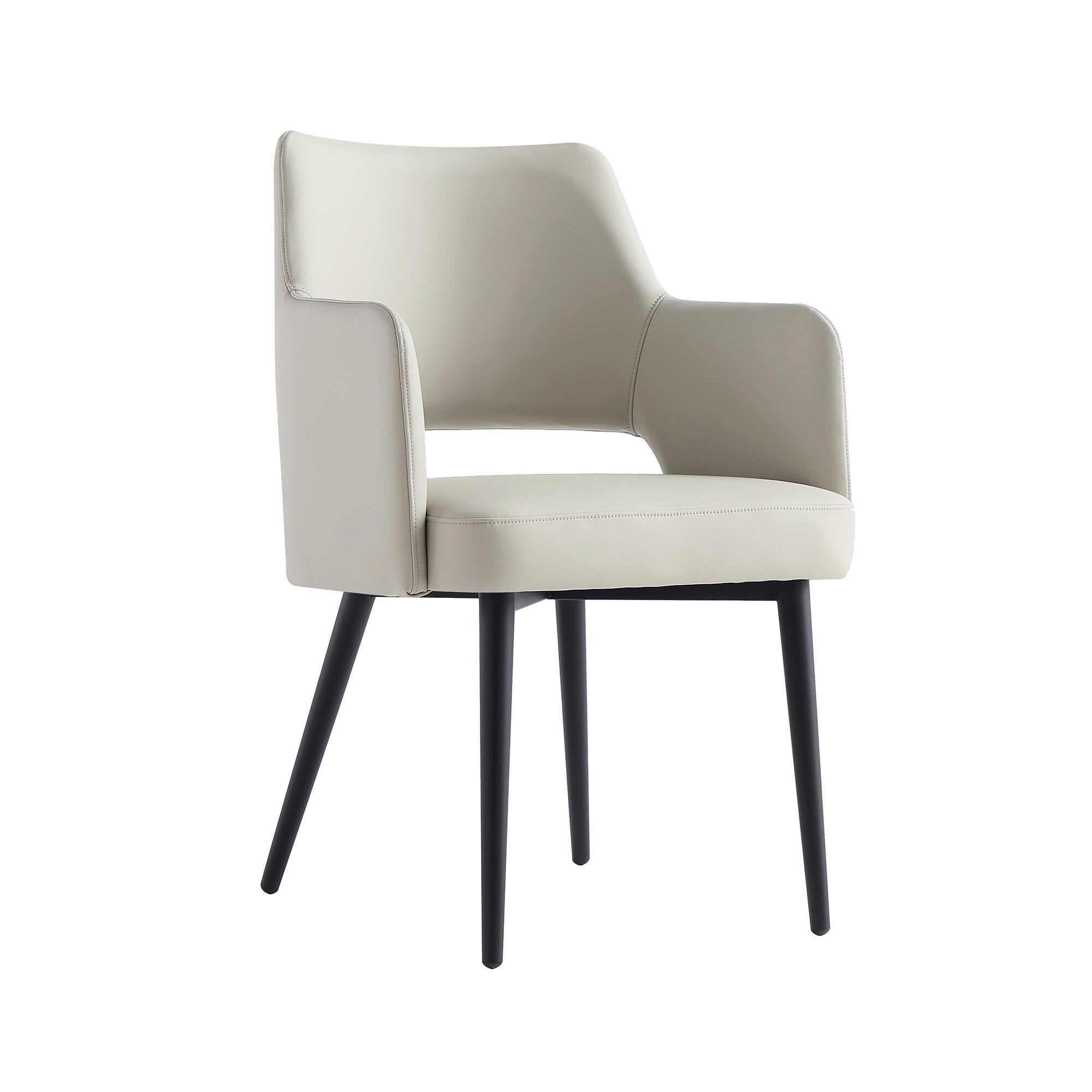 Manhattan Comfort Tremont Dining Arm Chair, Stone, large