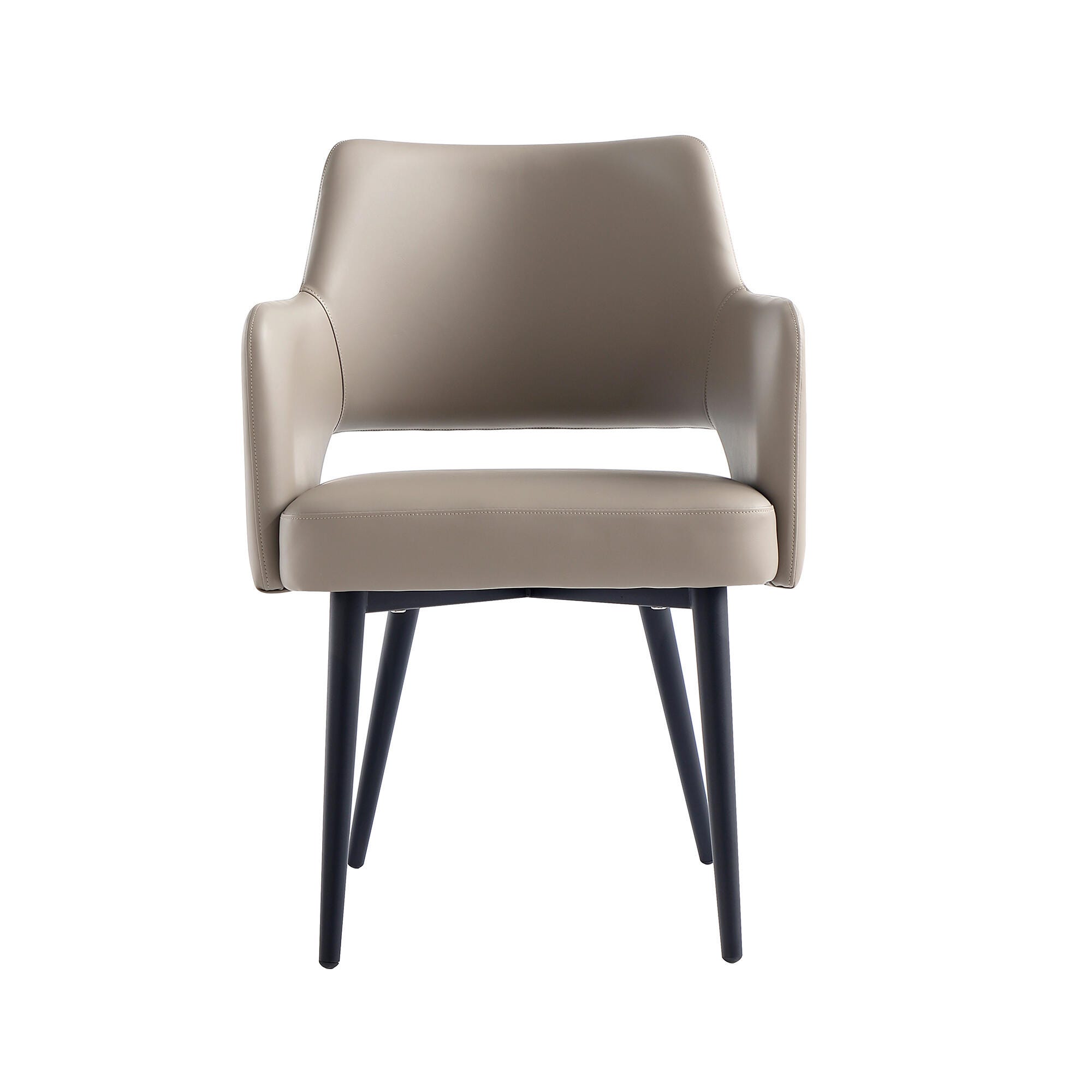 Manhattan Comfort Tremont Dining Arm Chair, Taupe, large