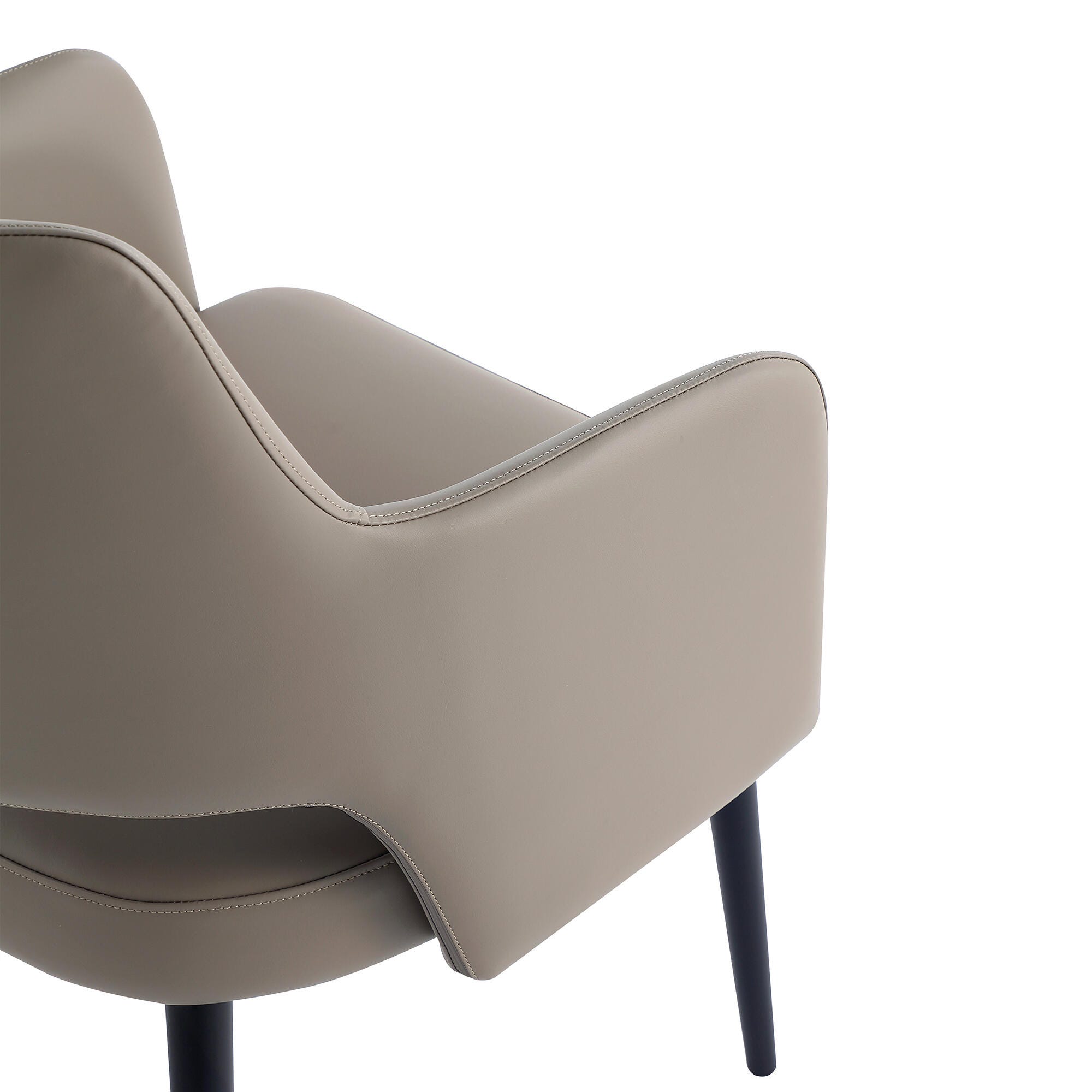 Manhattan Comfort Tremont Dining Arm Chair, Taupe, large