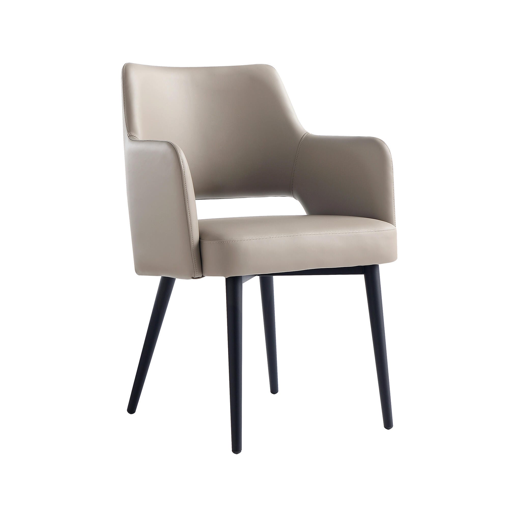 Manhattan Comfort Tremont Dining Arm Chair, Taupe, large
