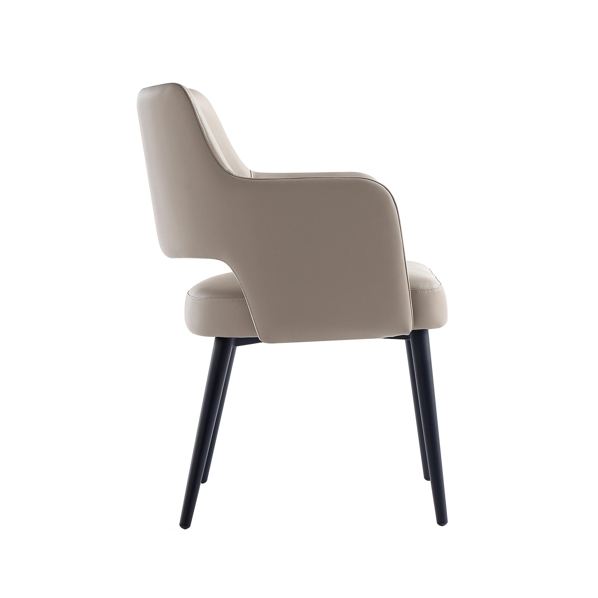 Manhattan Comfort Tremont Dining Arm Chair, Taupe, large