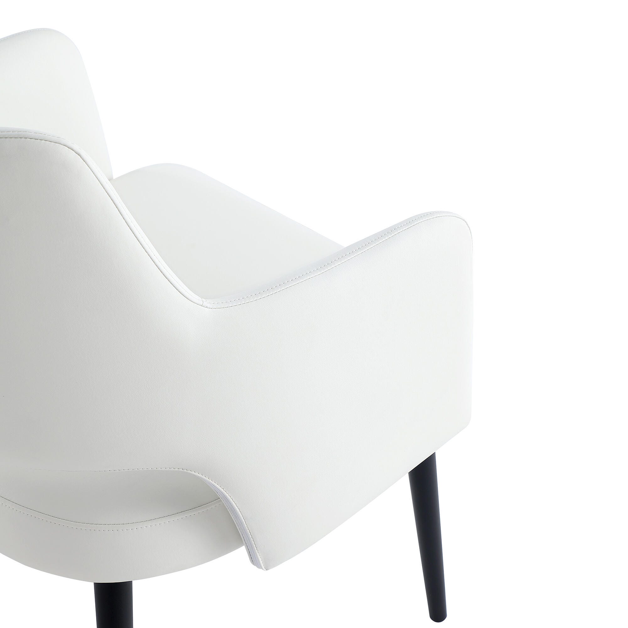 Manhattan Comfort Tremont Dining Arm Chair, White, large