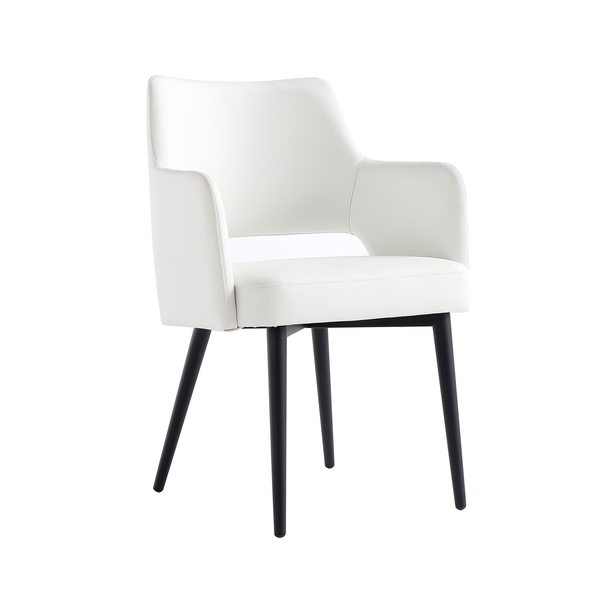 Manhattan Comfort Tremont Dining Arm Chair, White, large