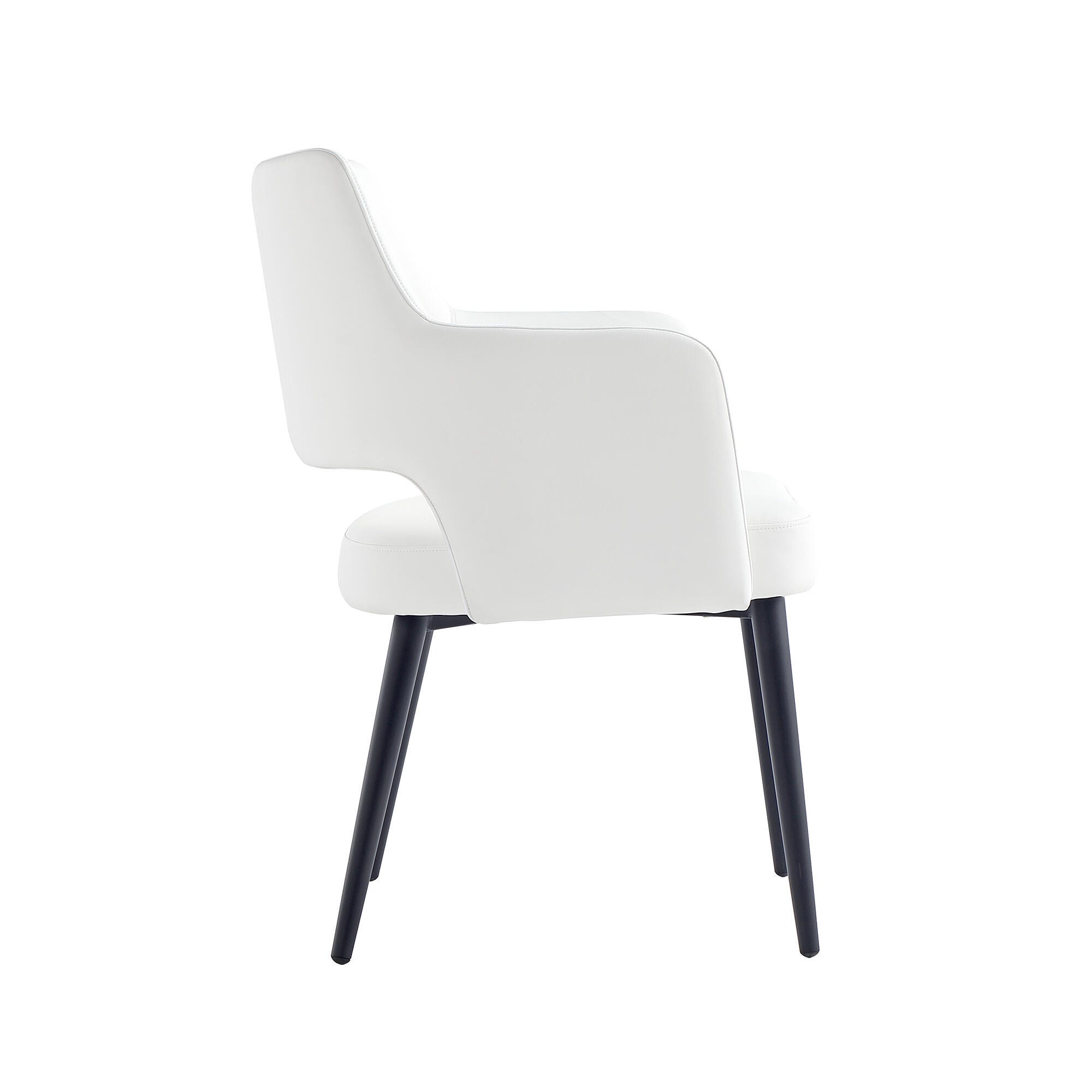 Manhattan Comfort Tremont Dining Arm Chair, White, large