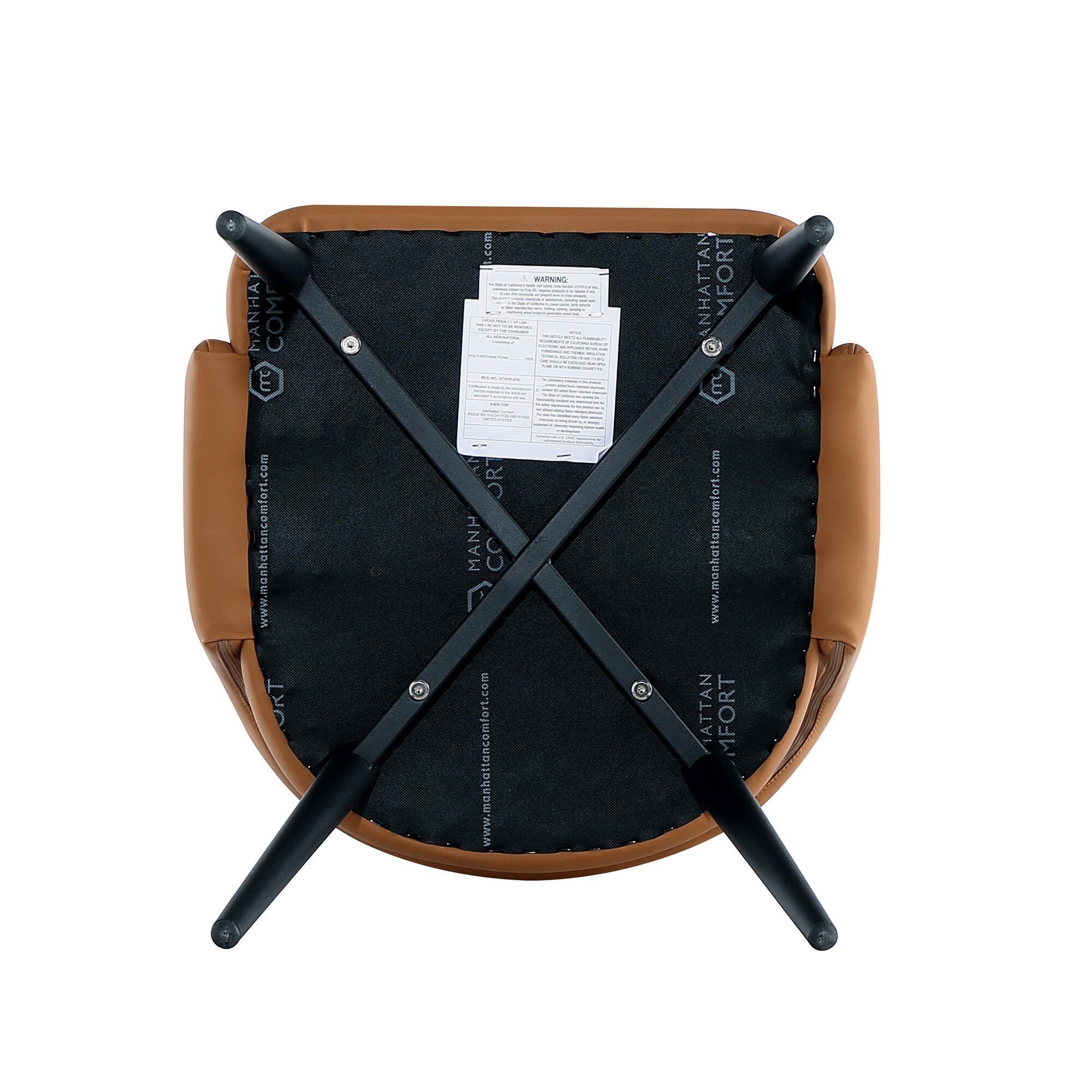 Manhattan Comfort Tremont Dining Chair, Saddle, large