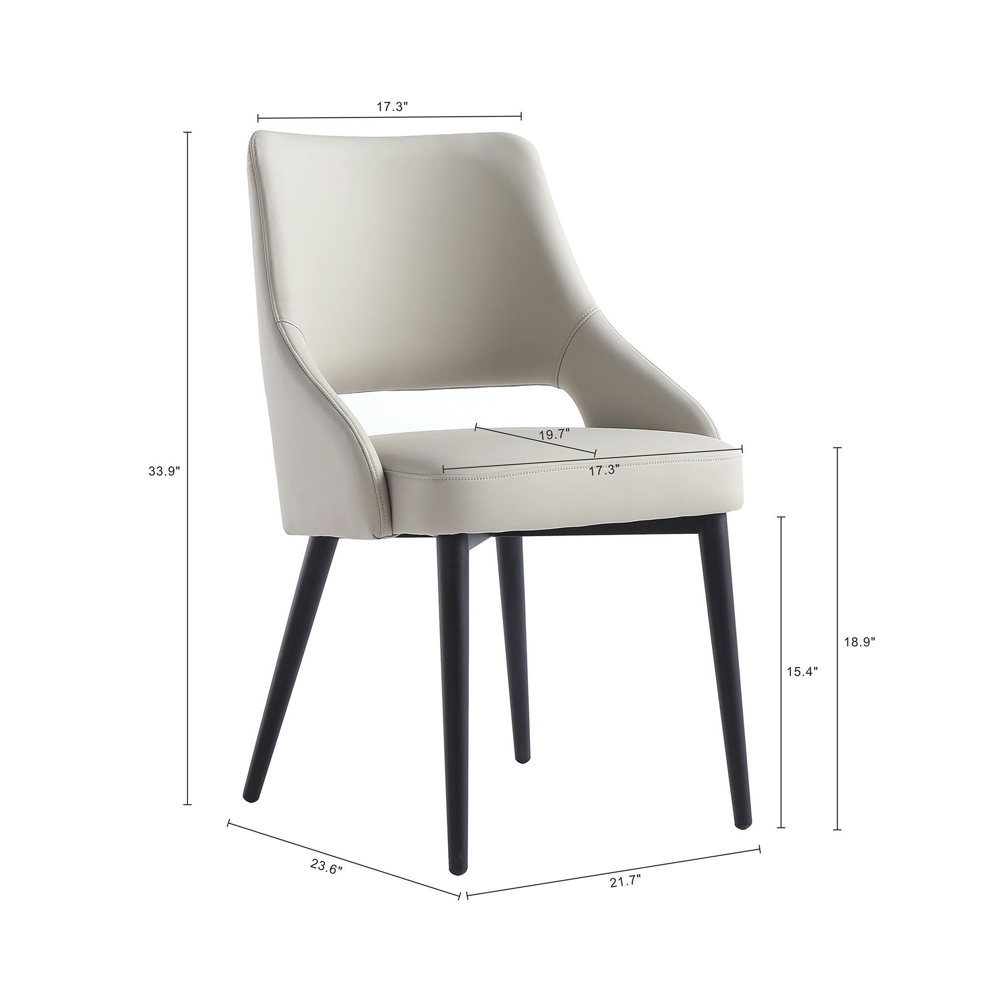 Manhattan Comfort Tremont Dining Chair, Stone, large