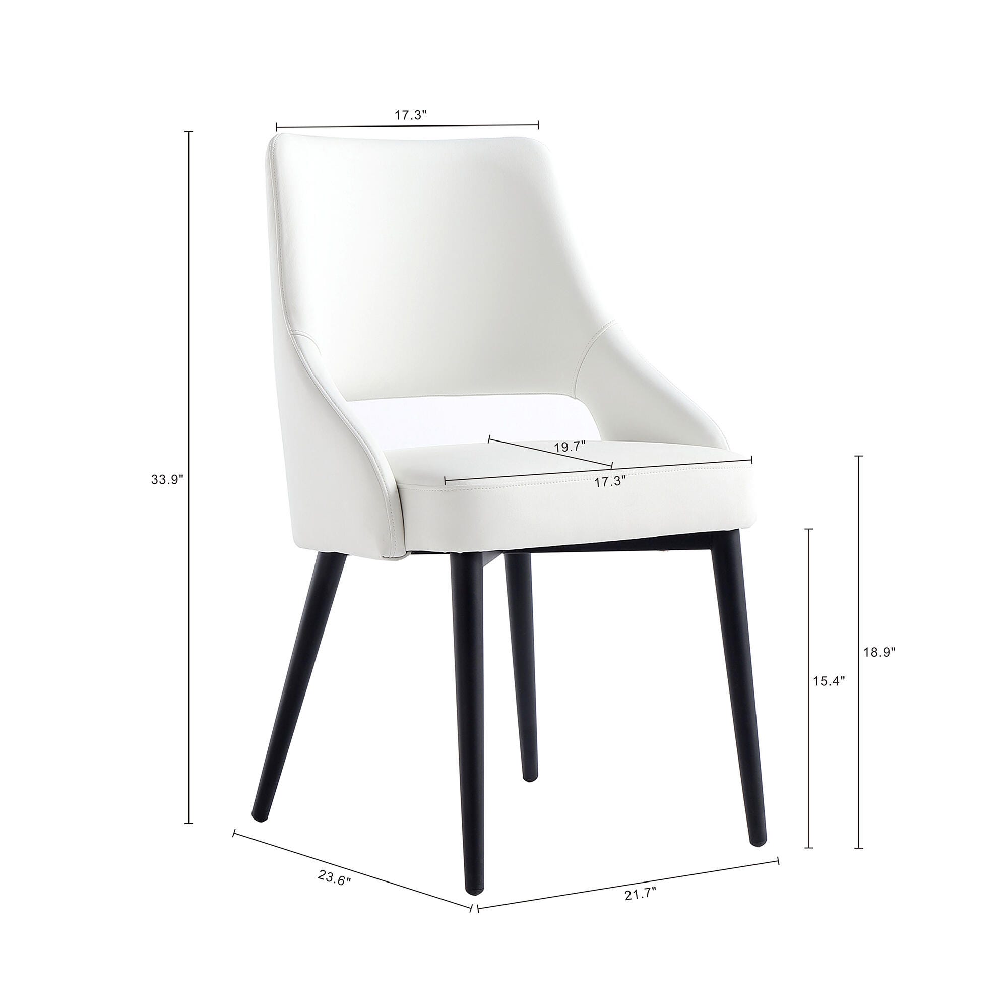 Manhattan Comfort Tremont Dining Chair, White, large