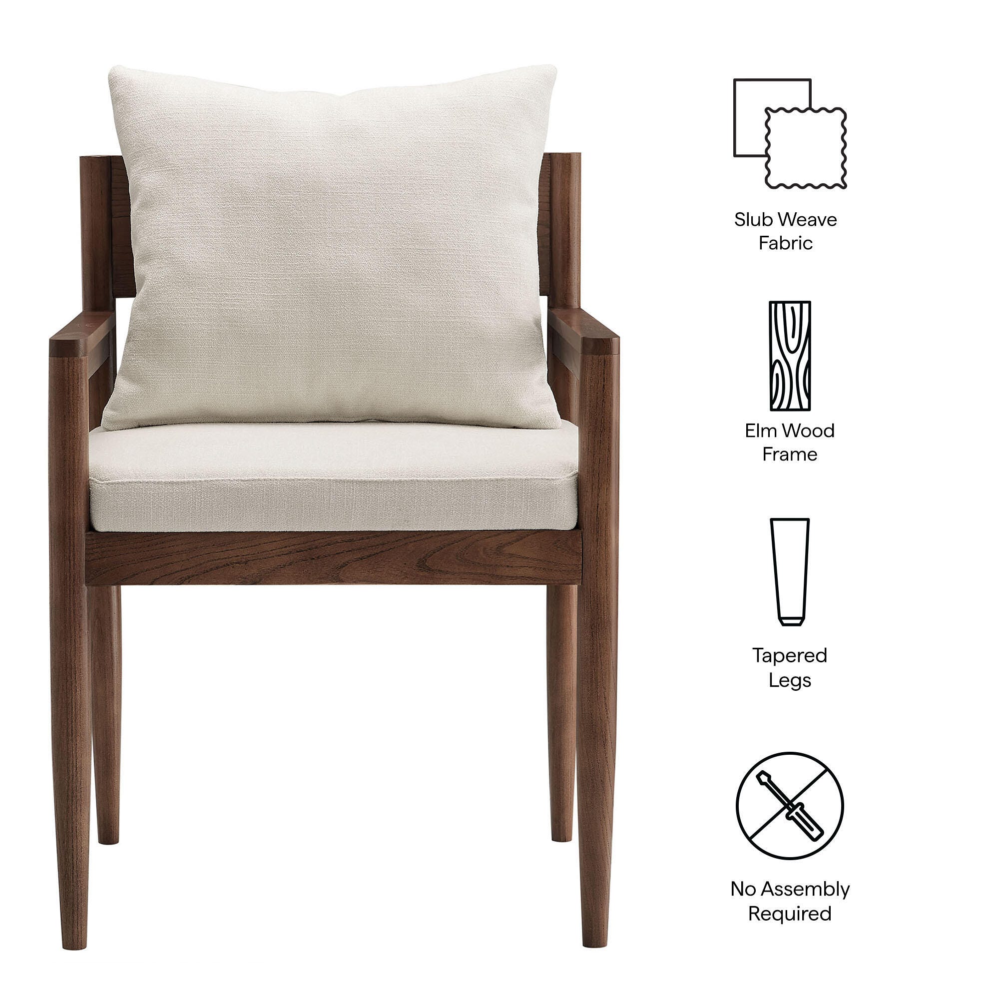 Modway Remington Dining Armchair, Salt, large