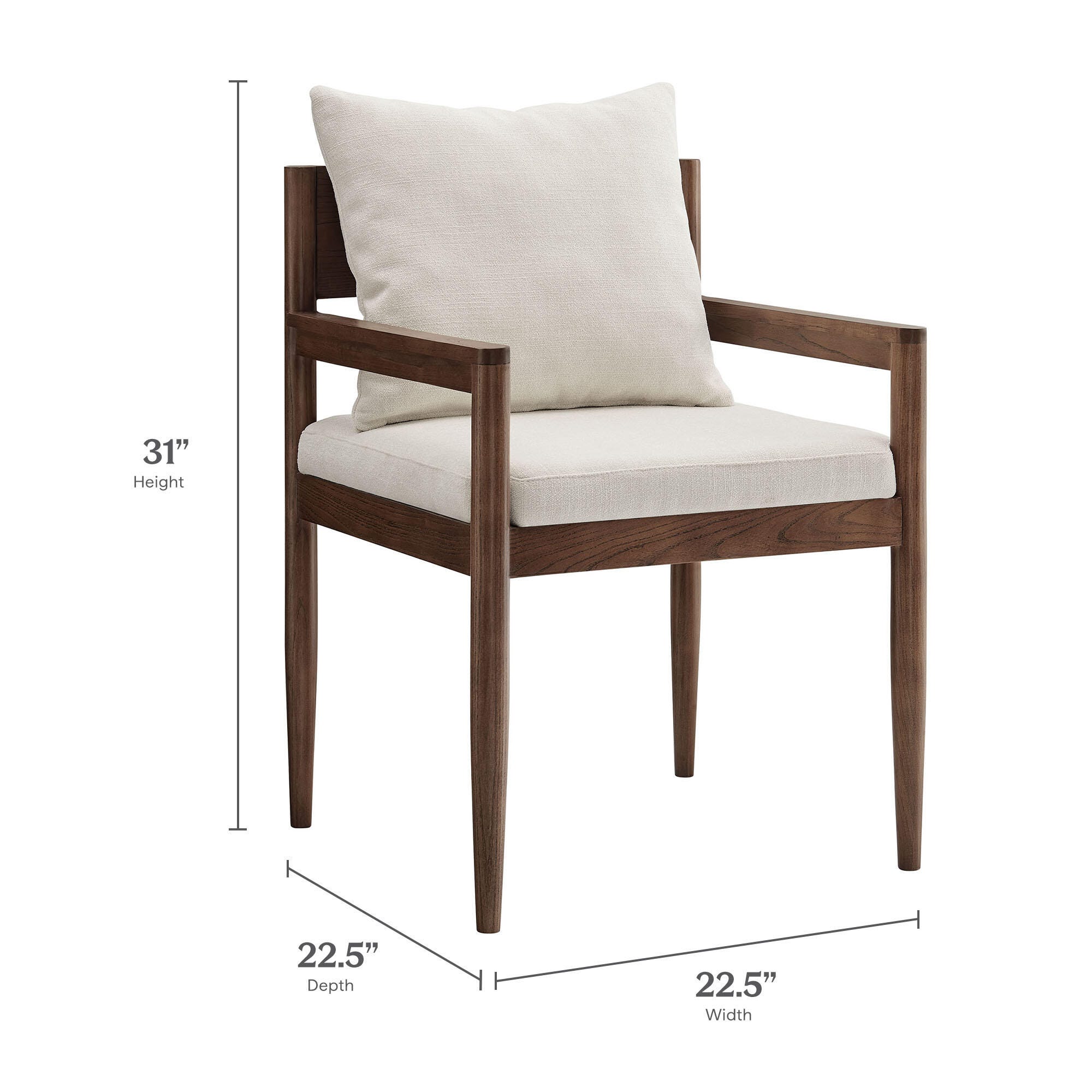 Modway Remington Dining Armchair, Salt, large