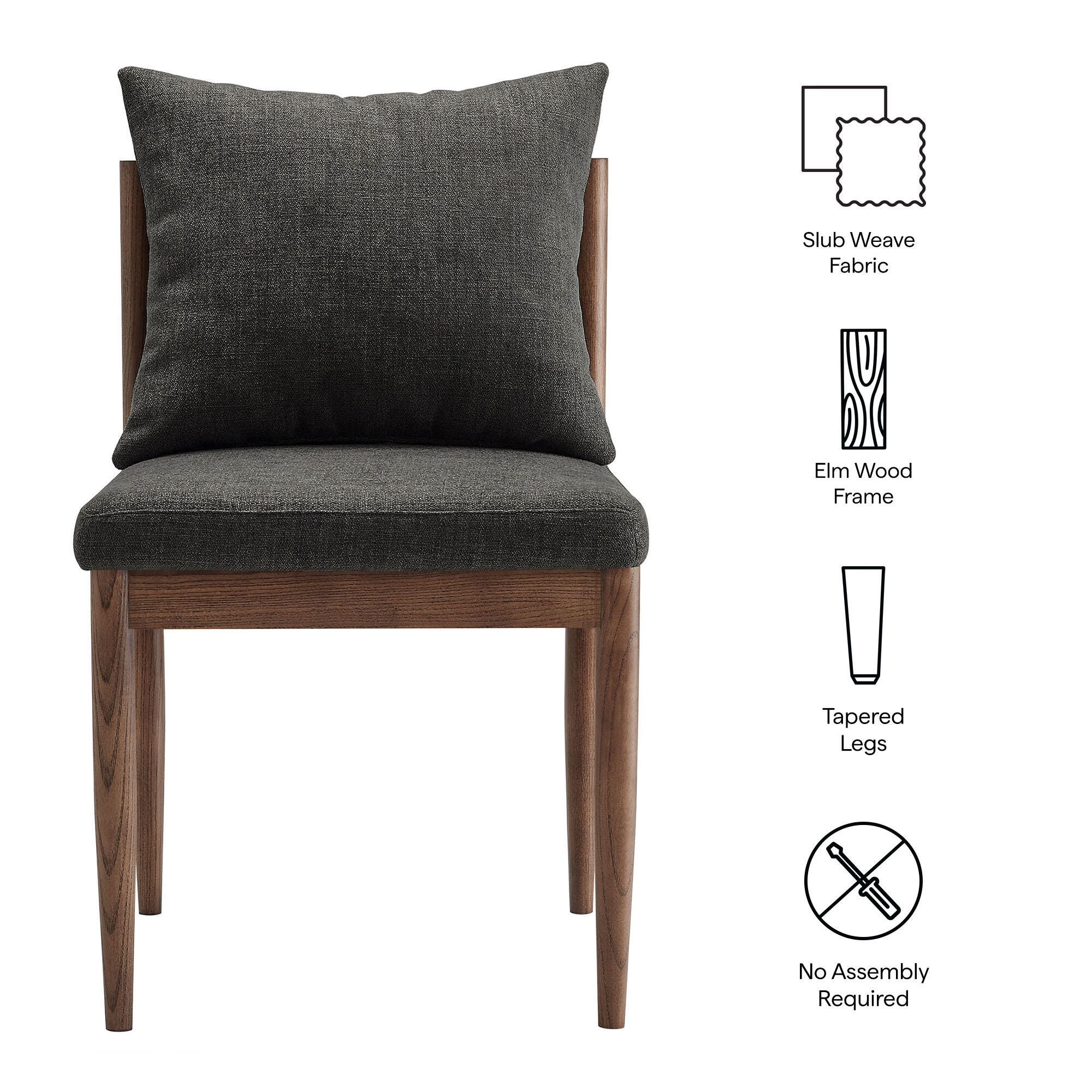 Modway Remington Dining Chair, Charcoal, large
