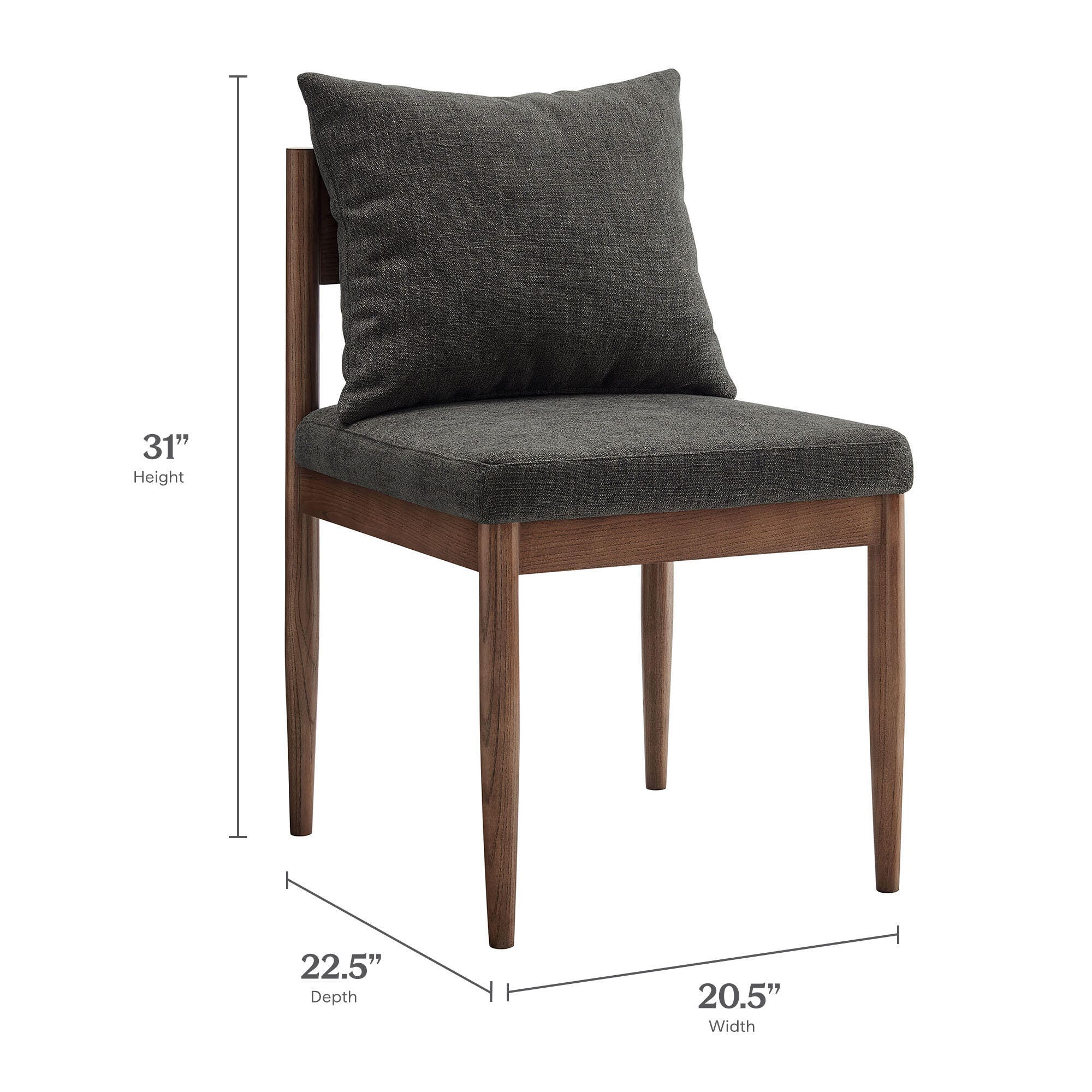 Modway Remington Dining Chair, Charcoal, large