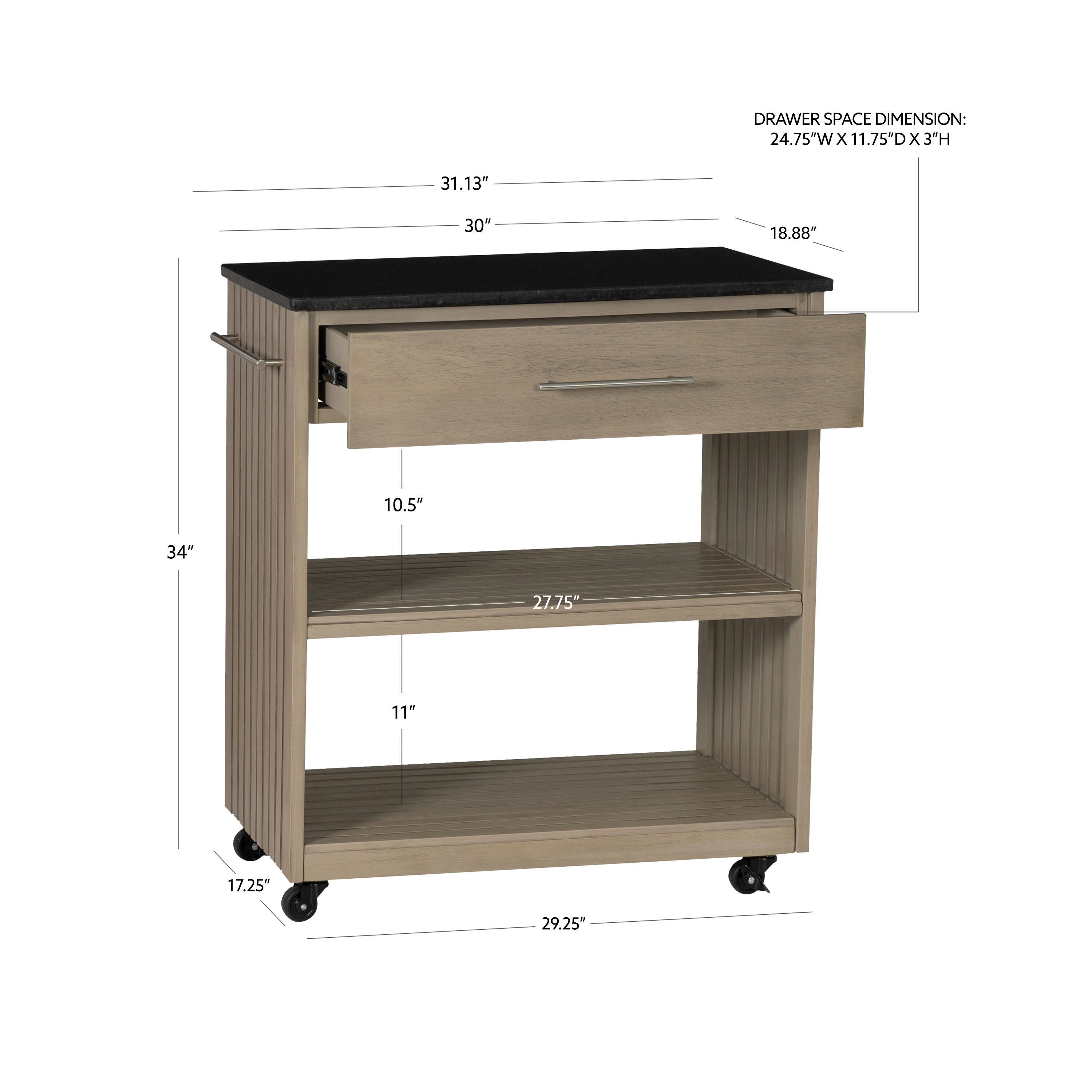 Linon Ina Kitchen Cart | Ashley