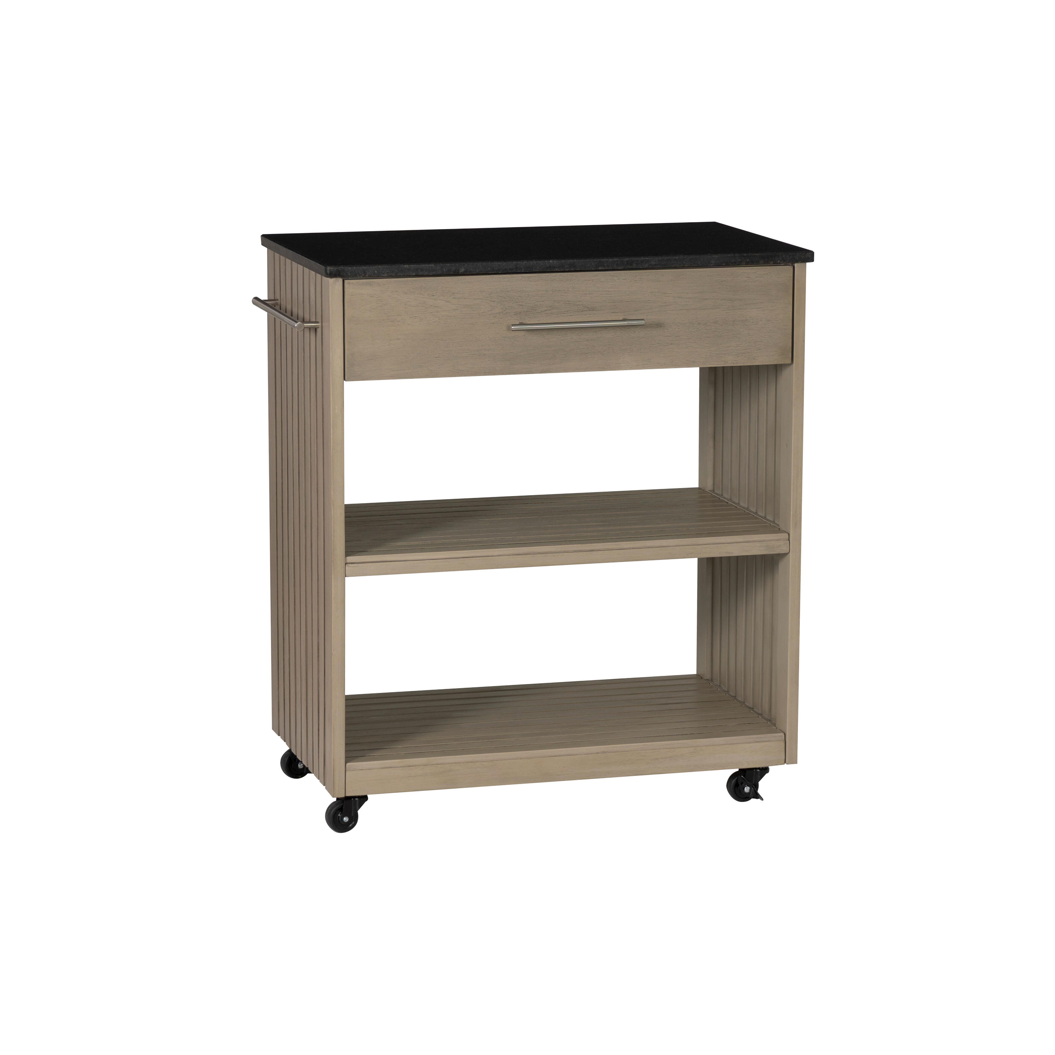 Linon Ina Kitchen Cart, Gray, large