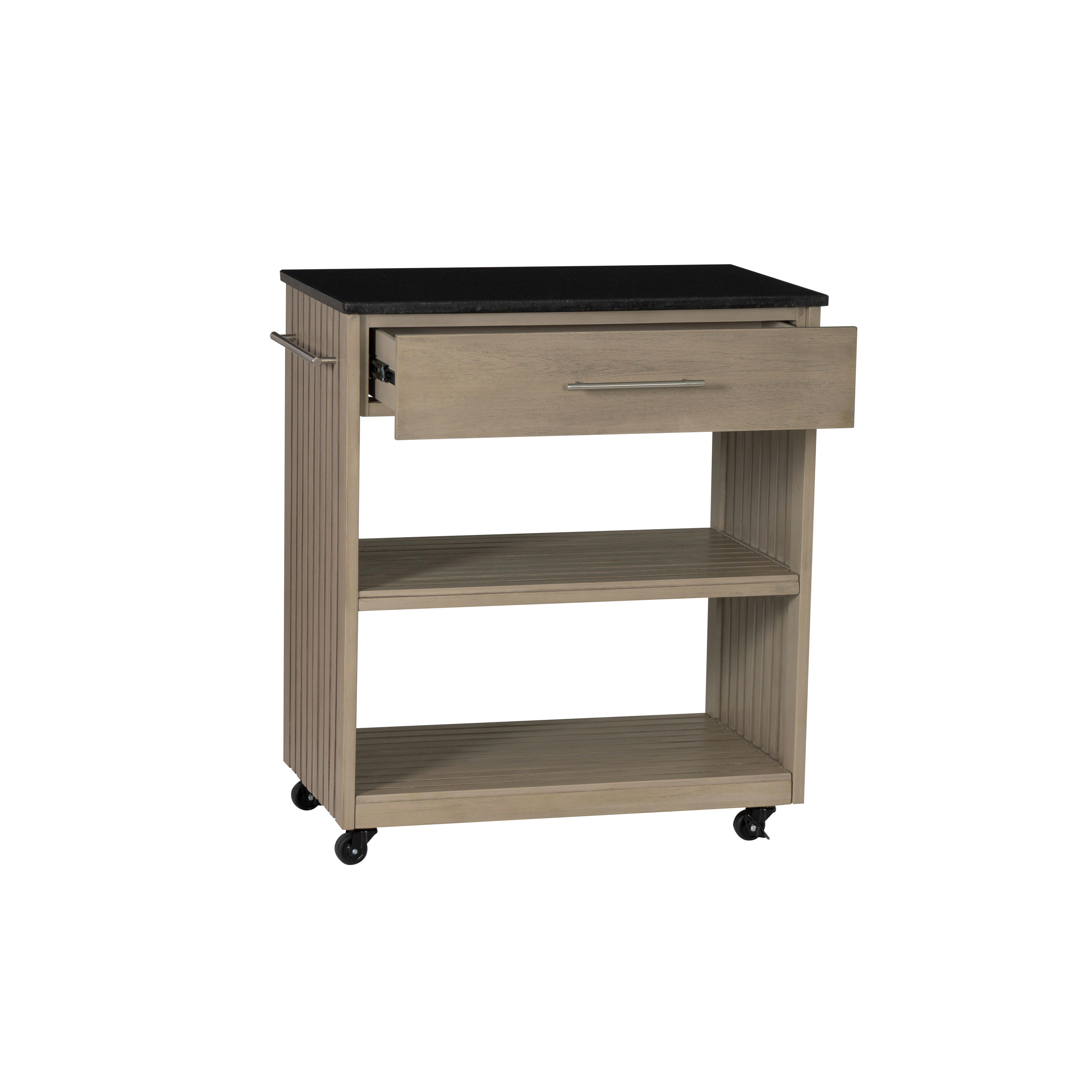 Linon Ina Kitchen Cart, Gray, large