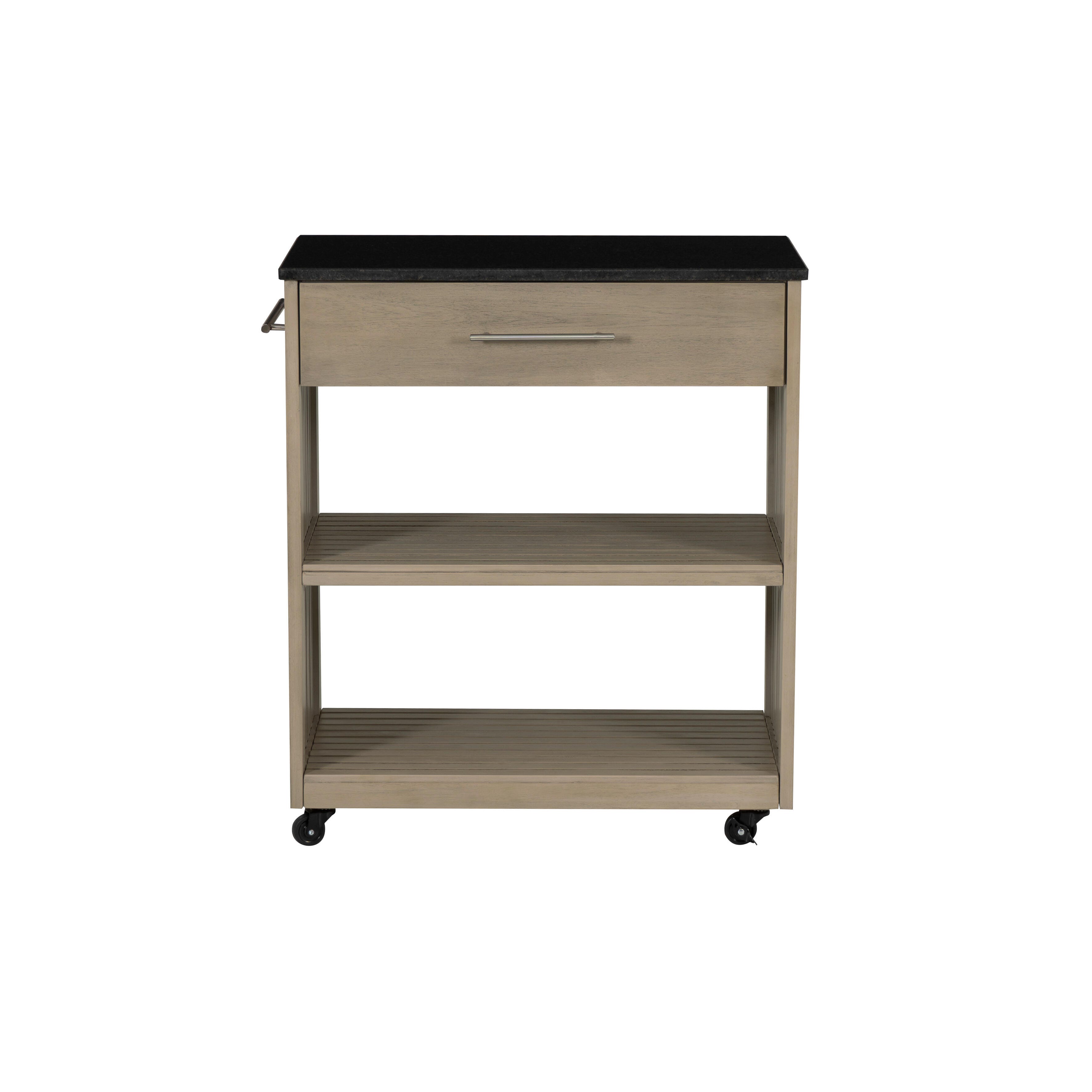 Linon Ina Kitchen Cart, Gray, large
