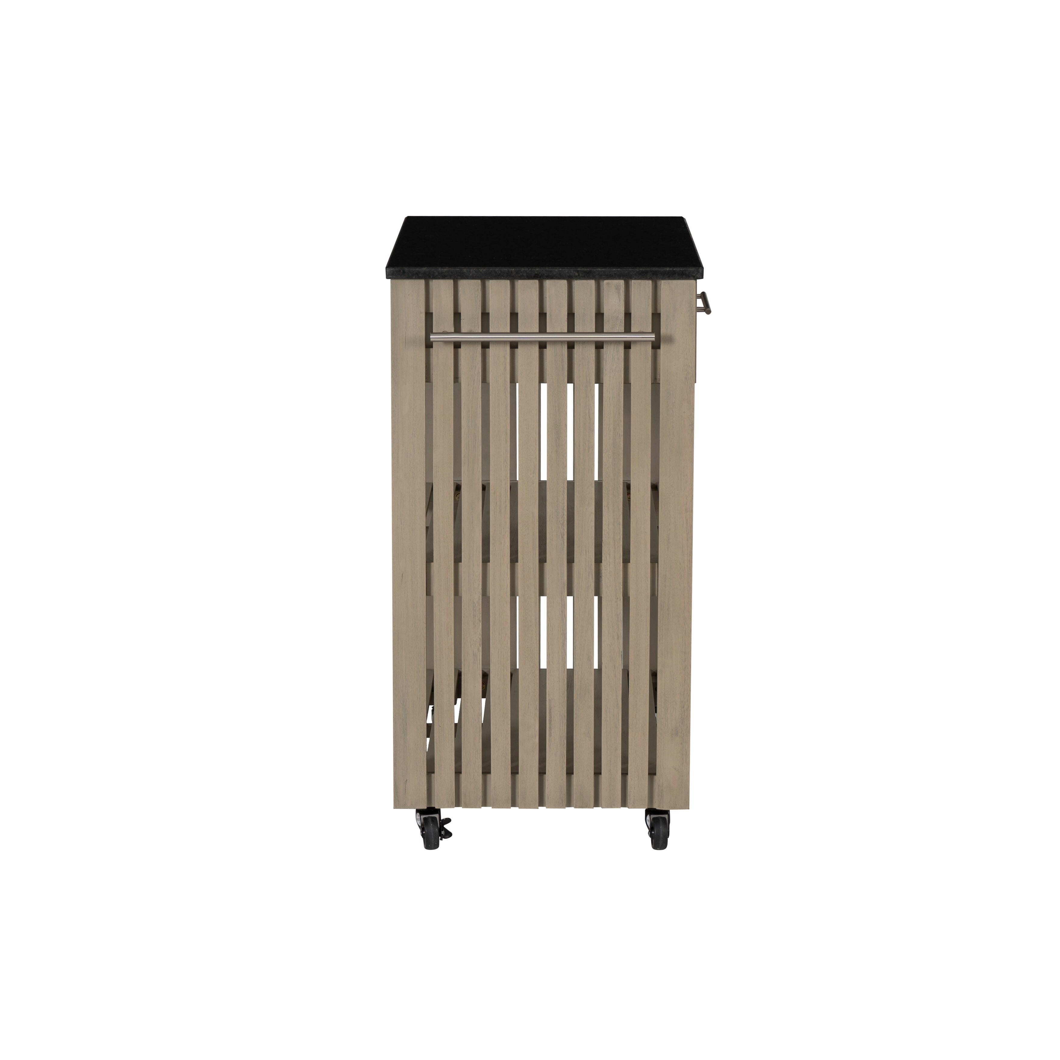 Linon Ina Kitchen Cart, Gray, large