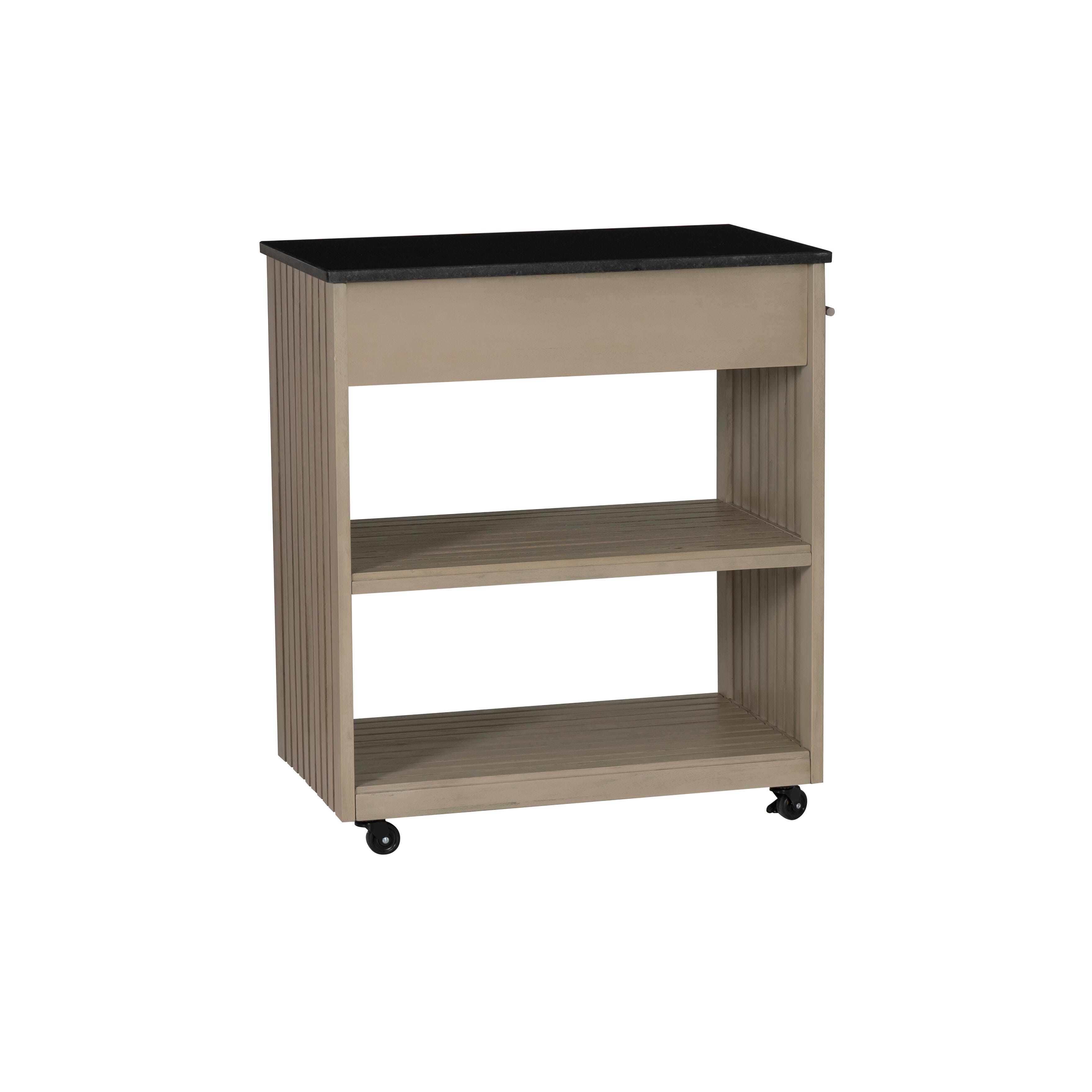 Linon Ina Kitchen Cart, Gray, large