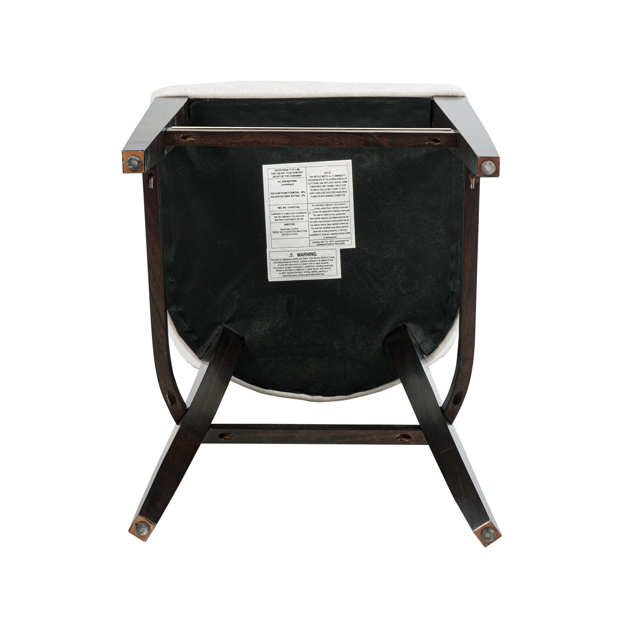 Manhattan Comfort Beever Bar Height Barstool, Cream, large