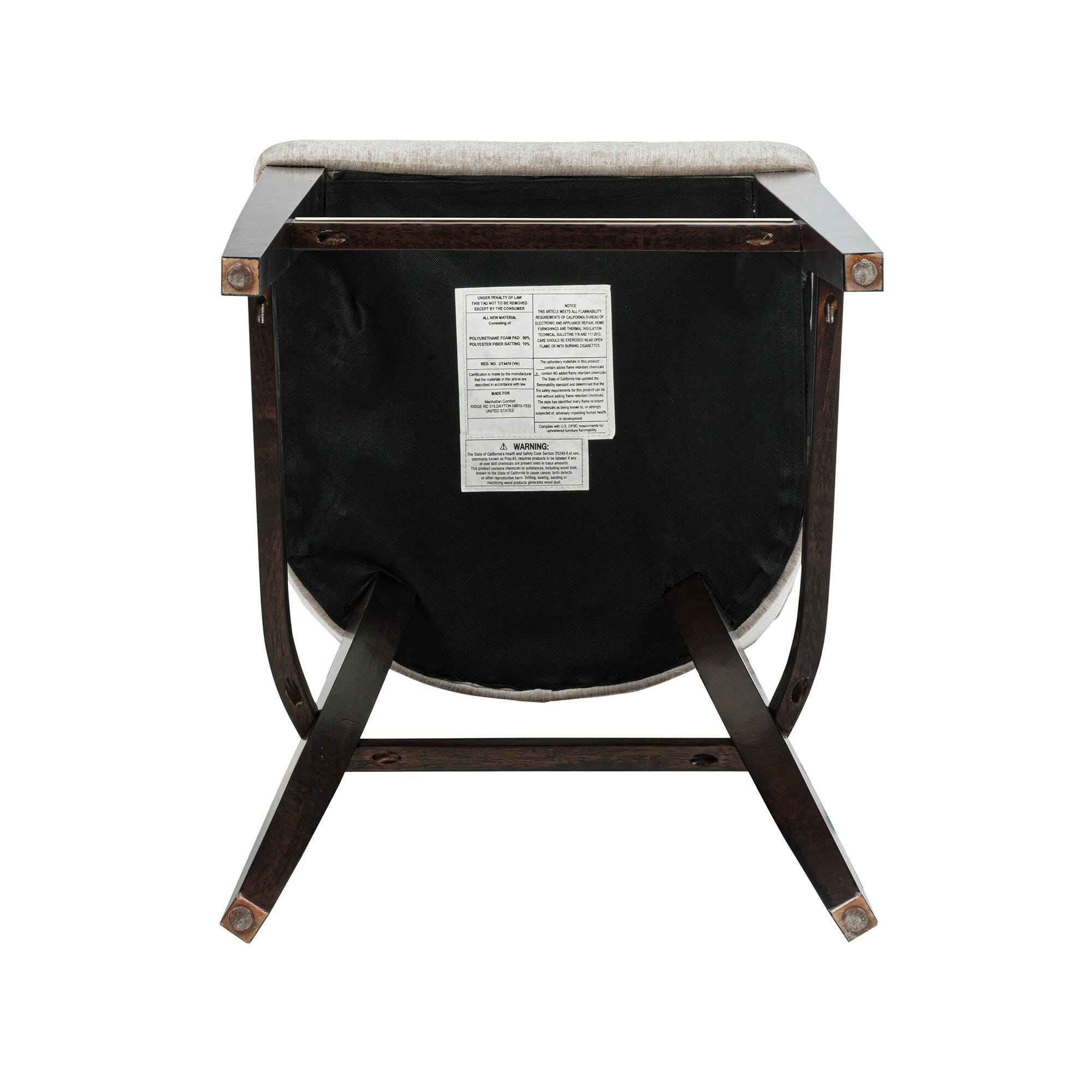 Manhattan Comfort Beever Bar Height Barstool, Taupe, large