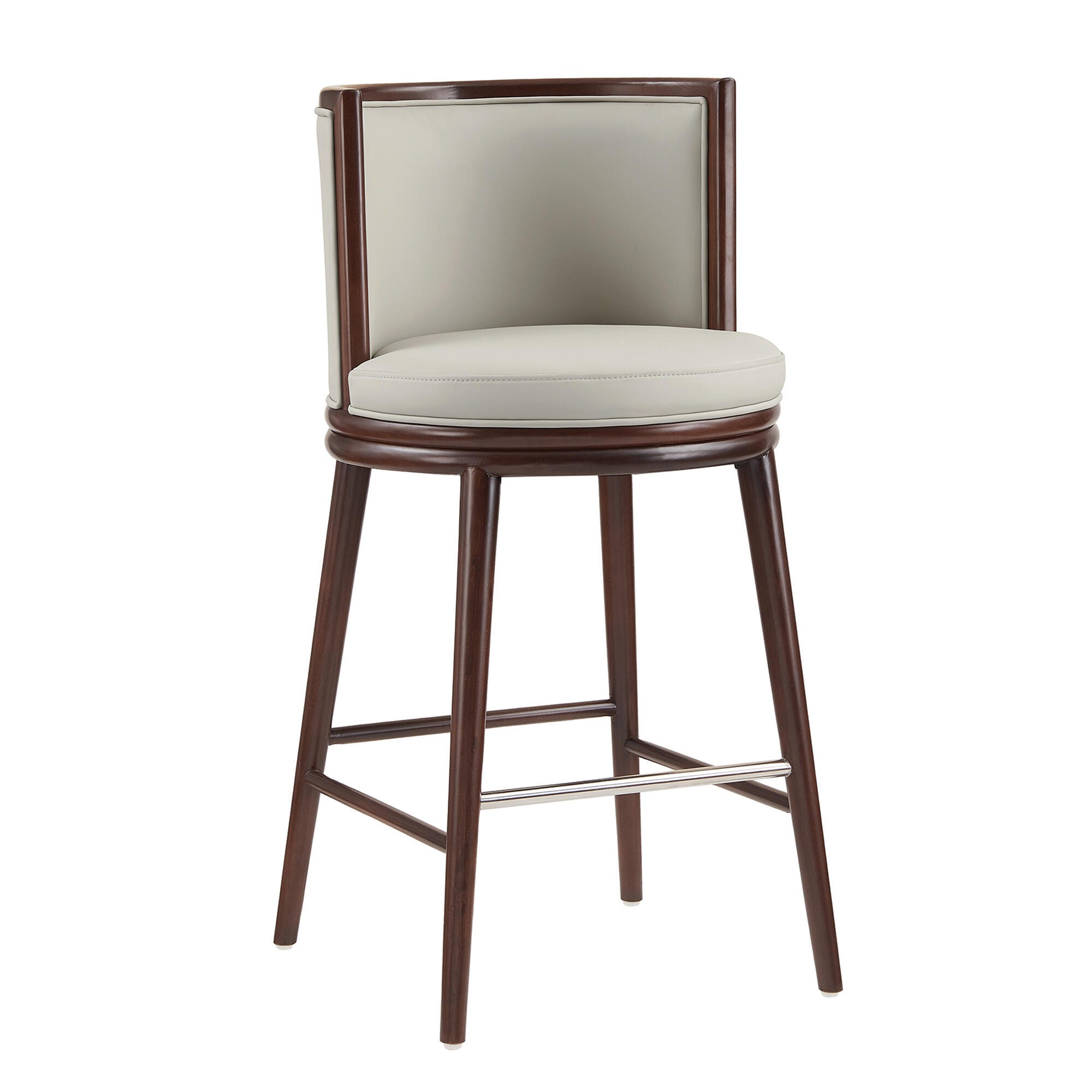 Manhattan Comfort Evalyn Bar Height Bar Stool, Stone, large