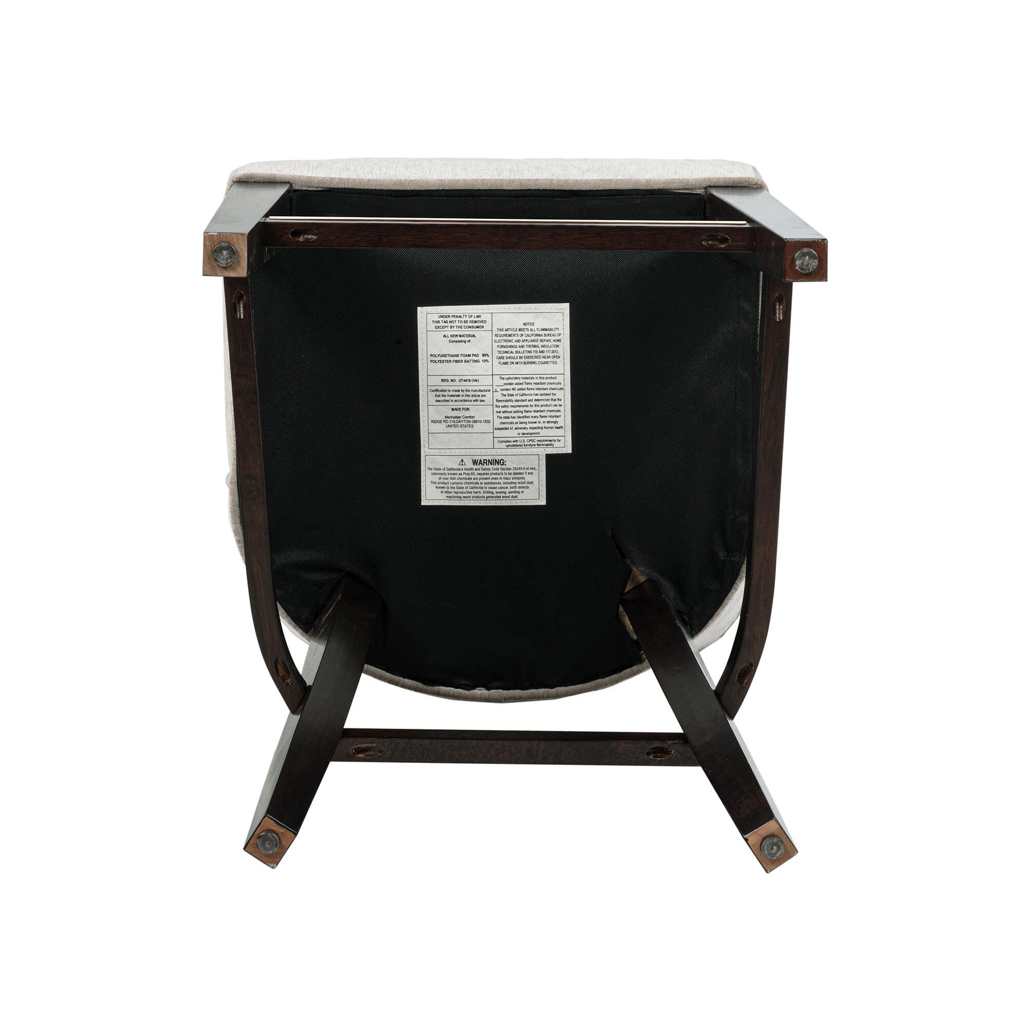 Manhattan Comfort Beever Counter Height Bar Stool, Taupe, large