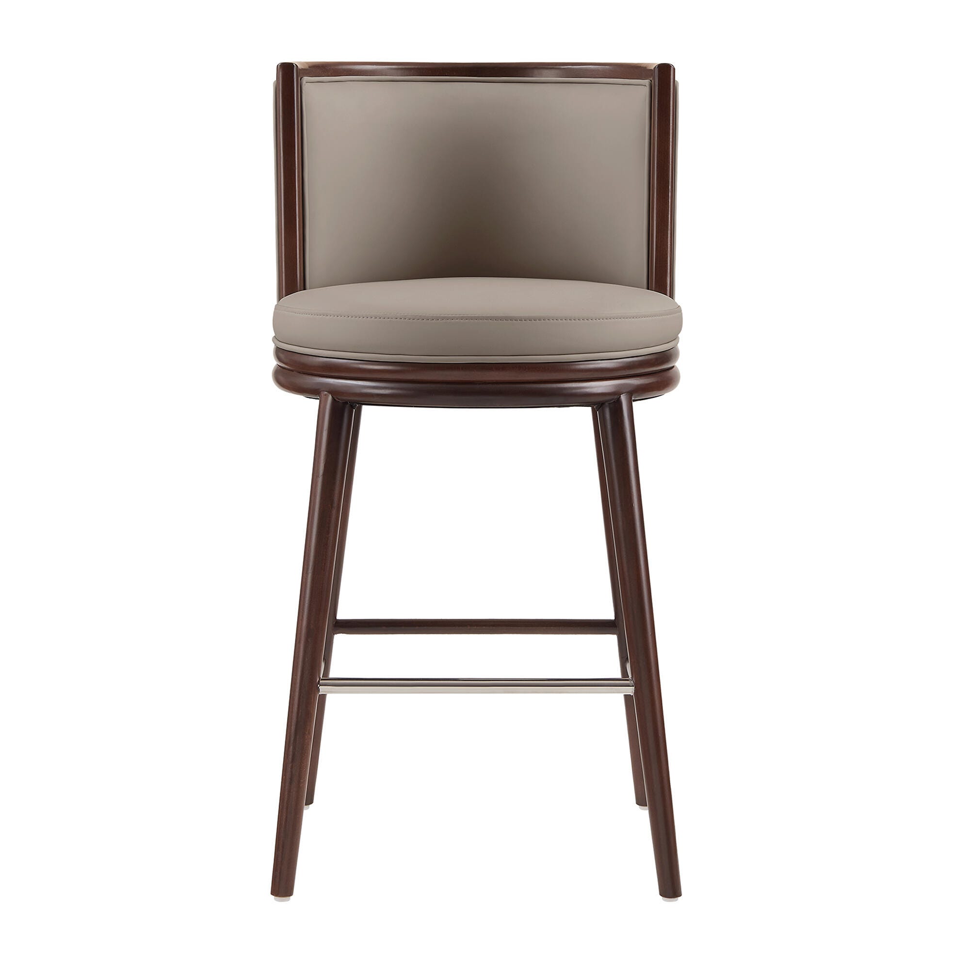 Manhattan Comfort Evalyn Bar Height Bar Stool, Taupe, large