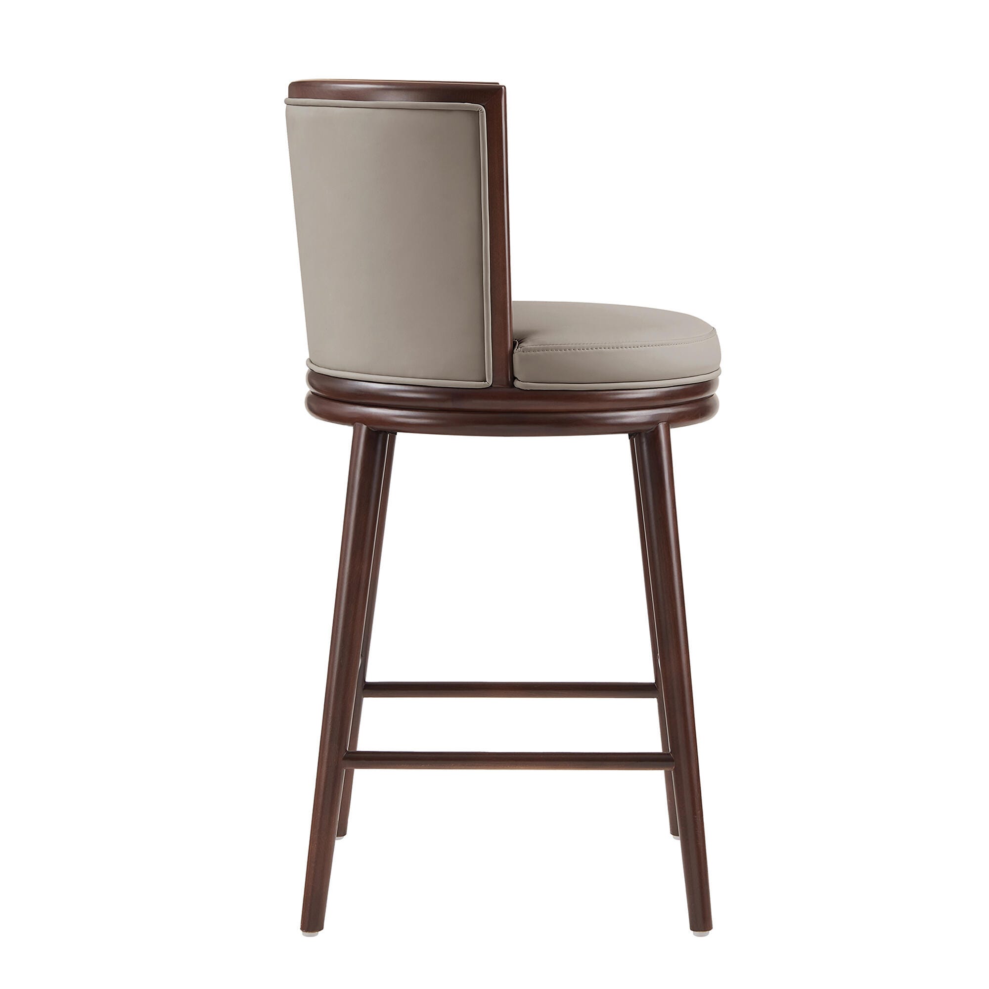 Manhattan Comfort Evalyn Bar Height Bar Stool, Taupe, large