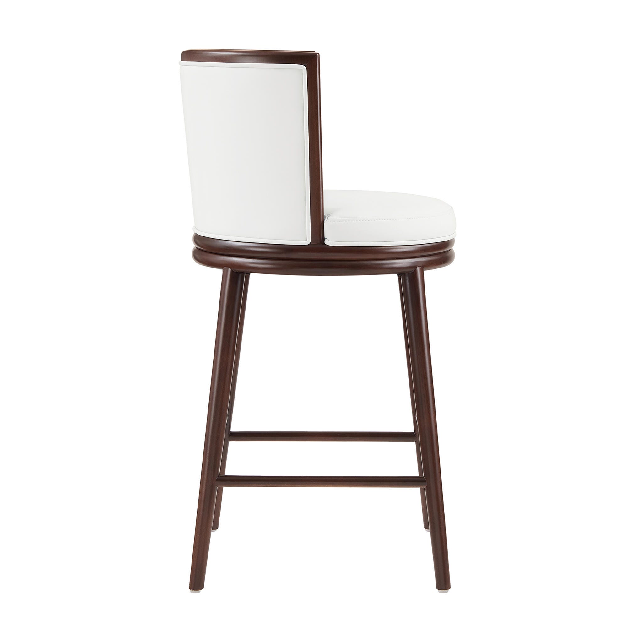Manhattan Comfort Evalyn Bar Height Bar Stool, White, large