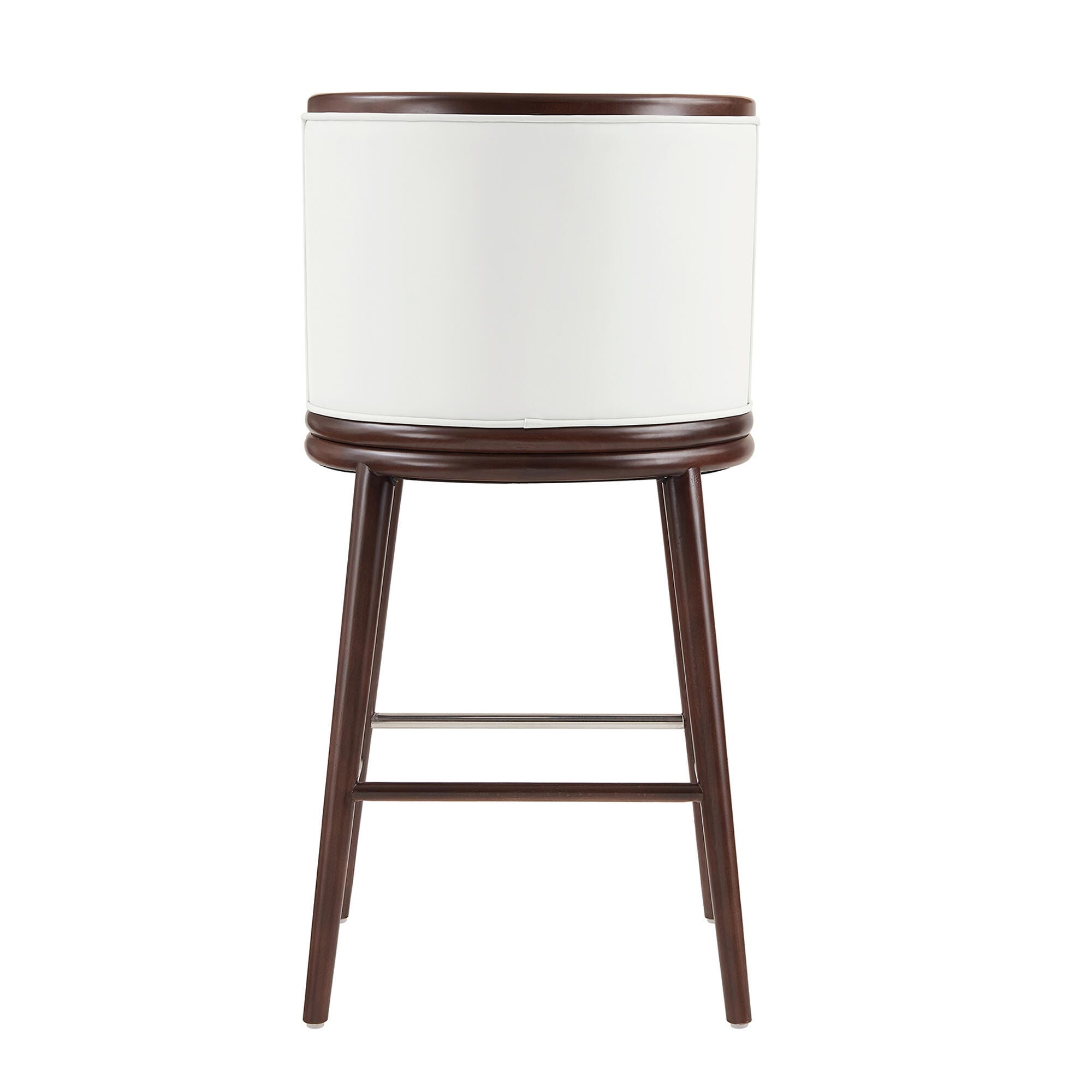 Manhattan Comfort Evalyn Bar Height Bar Stool, White, large