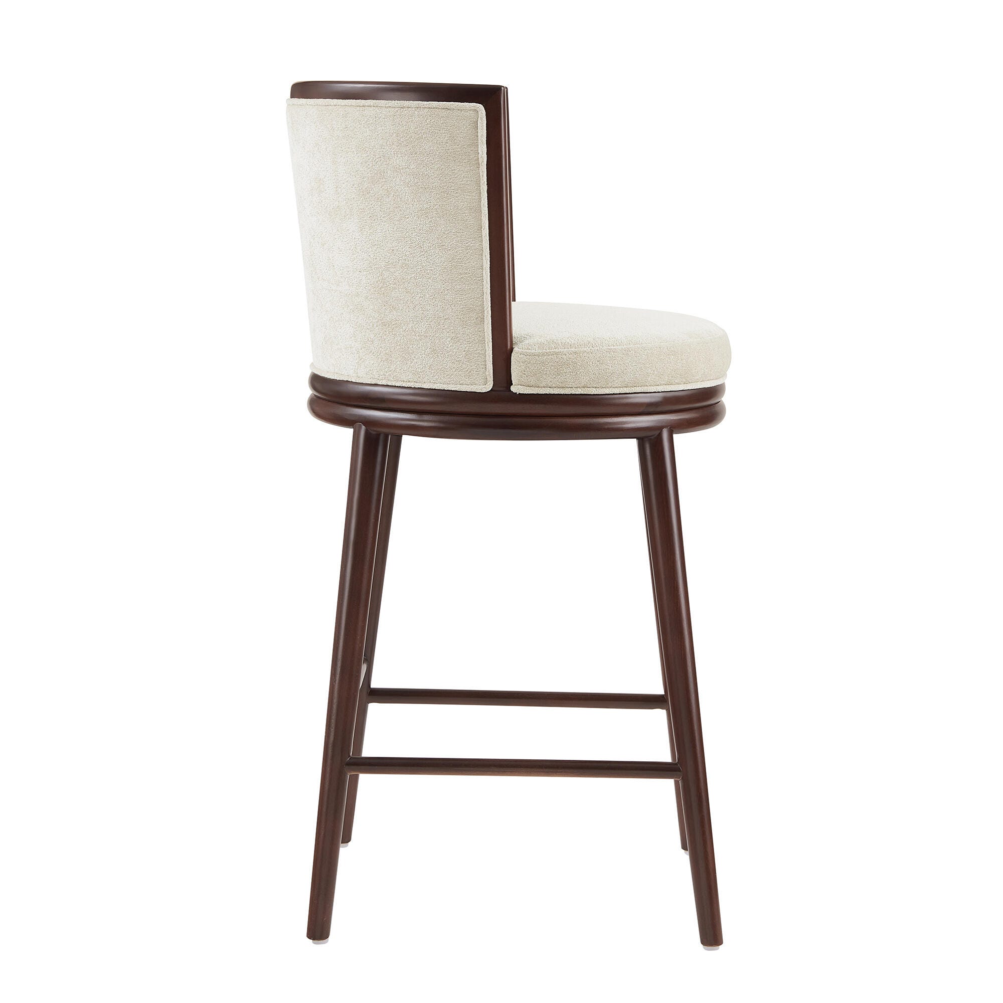 Manhattan Comfort Evalyn Bar Height Bar Stool, Cream, large