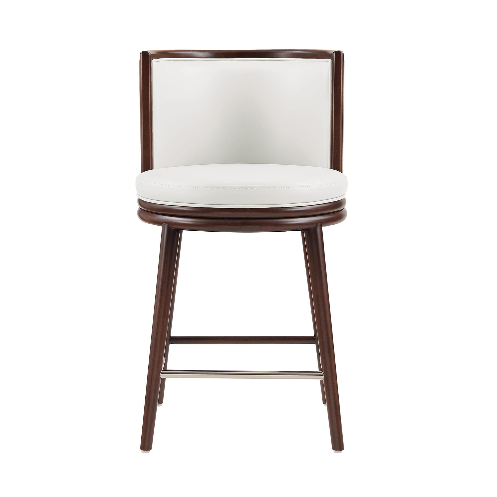 Manhattan Comfort Evalyn Counter Height Bar Stool, White, large