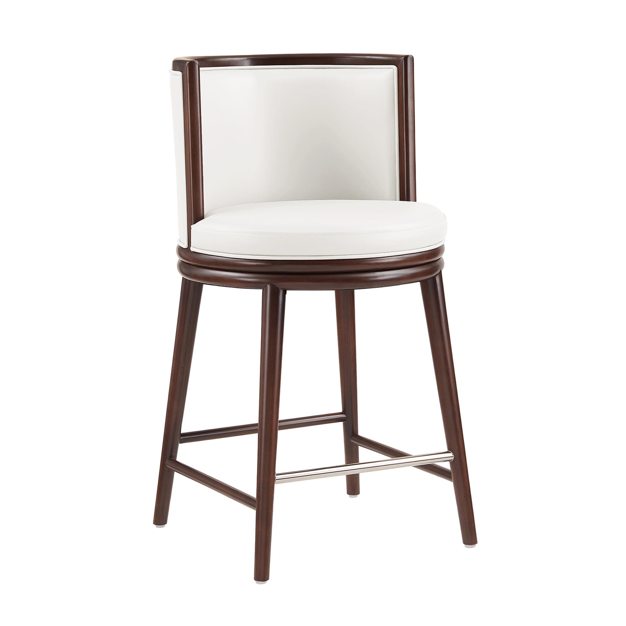 Manhattan Comfort Evalyn Counter Height Bar Stool, White, large