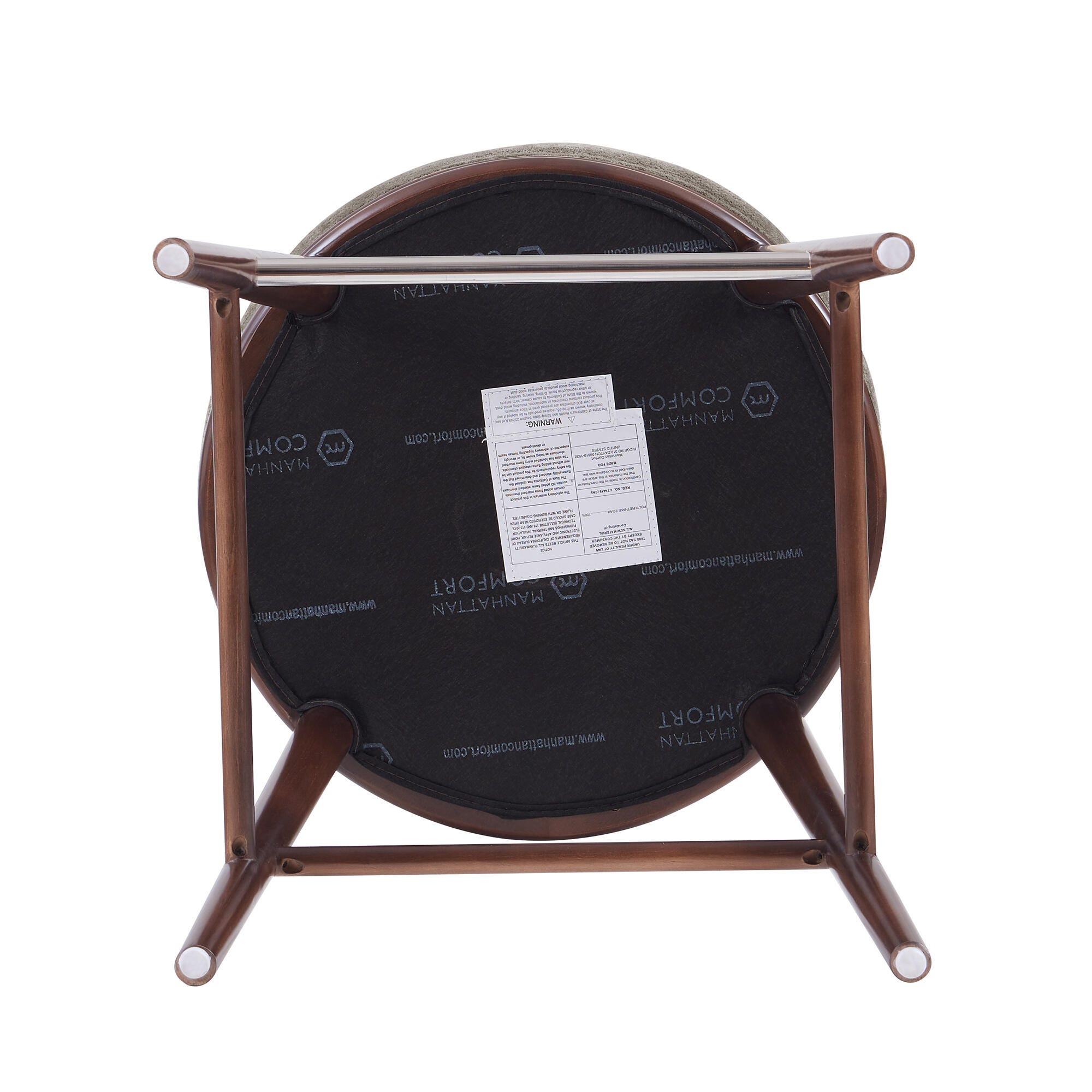 Manhattan Comfort Evalyn Bar Height Bar Stool, Dove, large