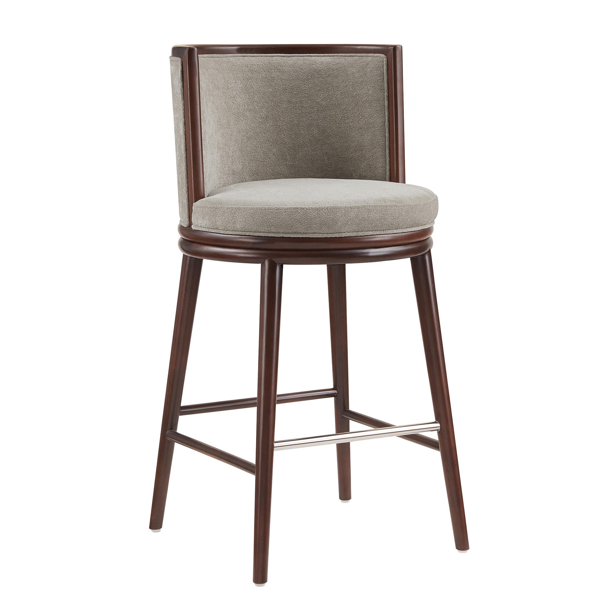 Manhattan Comfort Evalyn Bar Height Bar Stool, Dove, large